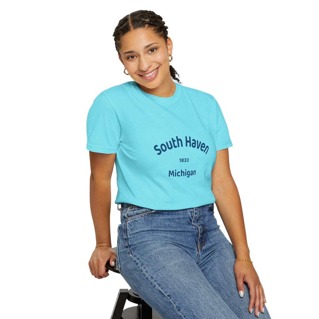 South Haven Vintage Unisex T-Shirt, Casual Summer Tee, Beach Wear, Michigan Souvenir, Gift for Him/Her