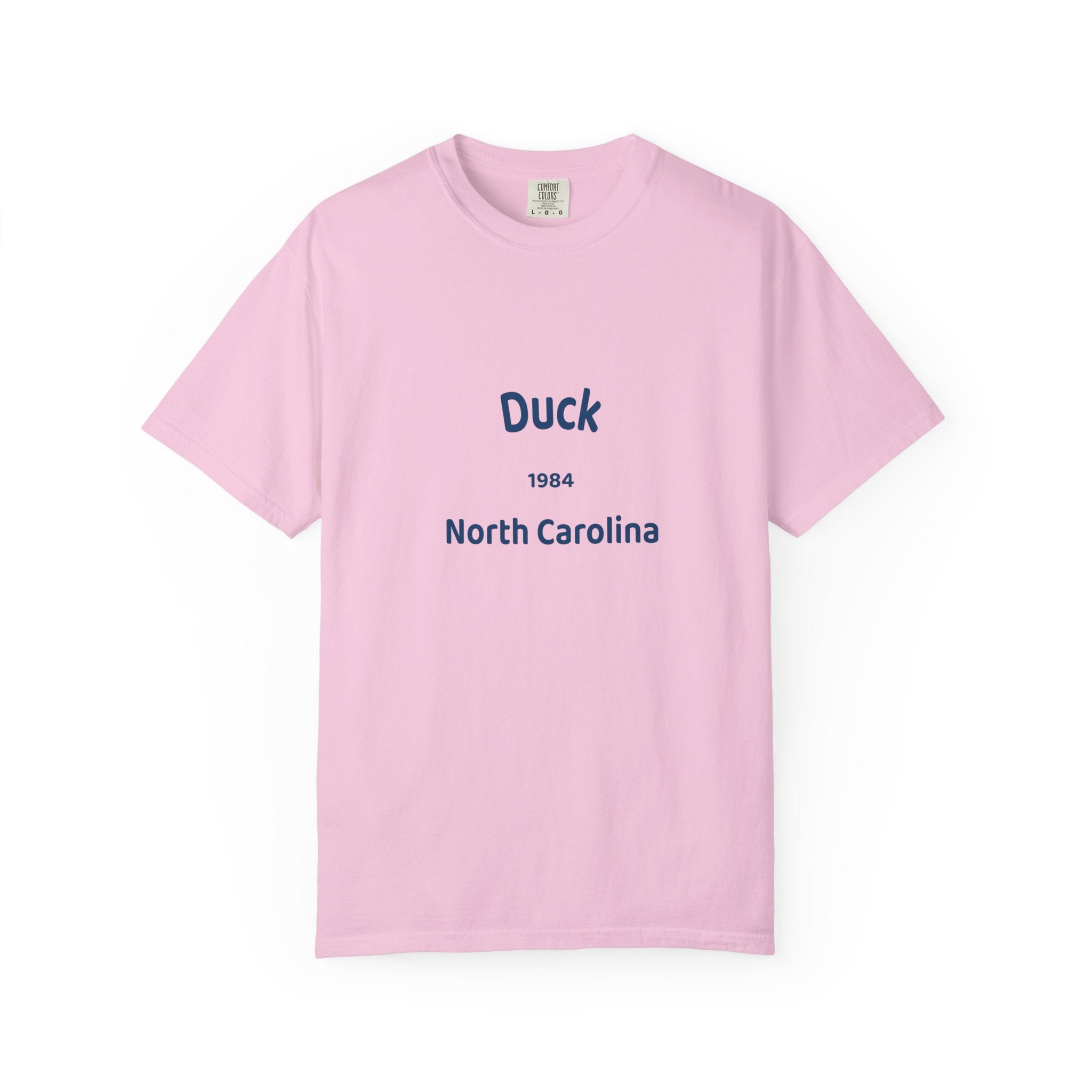 Garment-Dyed T-Shirt with Duck North Carolina Design, Casual Tee, Unisex Fashion, Birthday Gift, Summer Style, Unique Souvenir