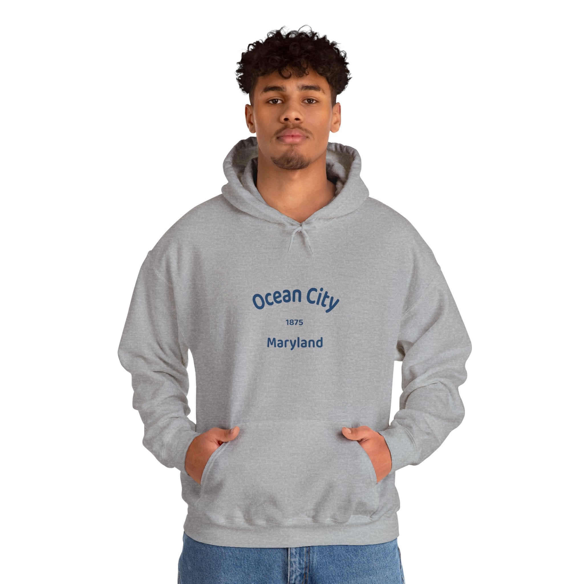 Ocean City Unisex Heavy Blend Hoodie | Cozy Sweatshirt for Beach Lovers | Birthday Gift, Travel Souvenir, Casual Wear