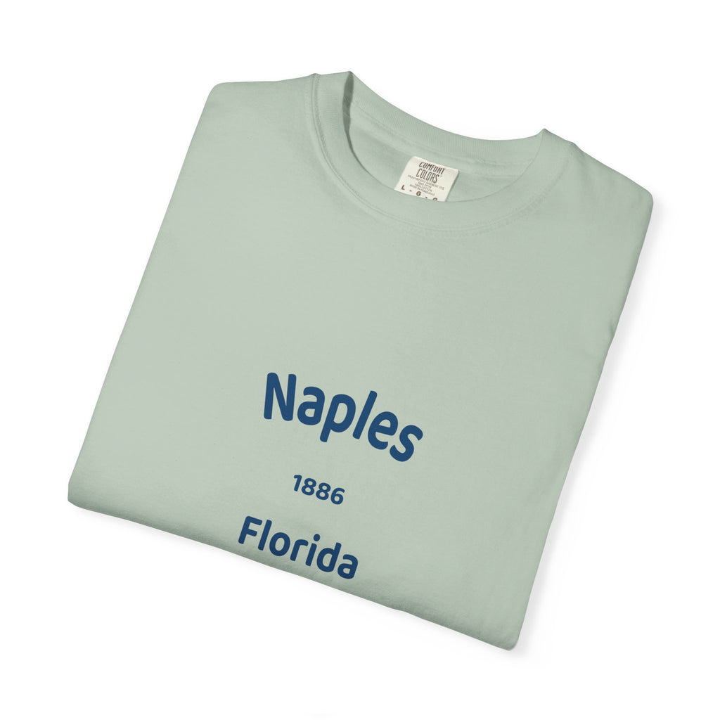 Vintage Naples Florida T-Shirt, Unisex Garment-Dyed Tee, Casual Wear, Summer Vacation, Gift for Travelers, Coastal Style