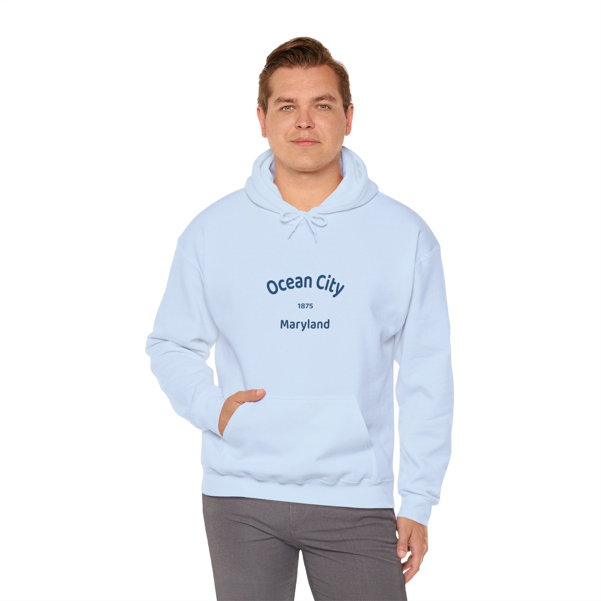 Ocean City Unisex Heavy Blend Hoodie | Cozy Sweatshirt for Beach Lovers | Birthday Gift, Travel Souvenir, Casual Wear