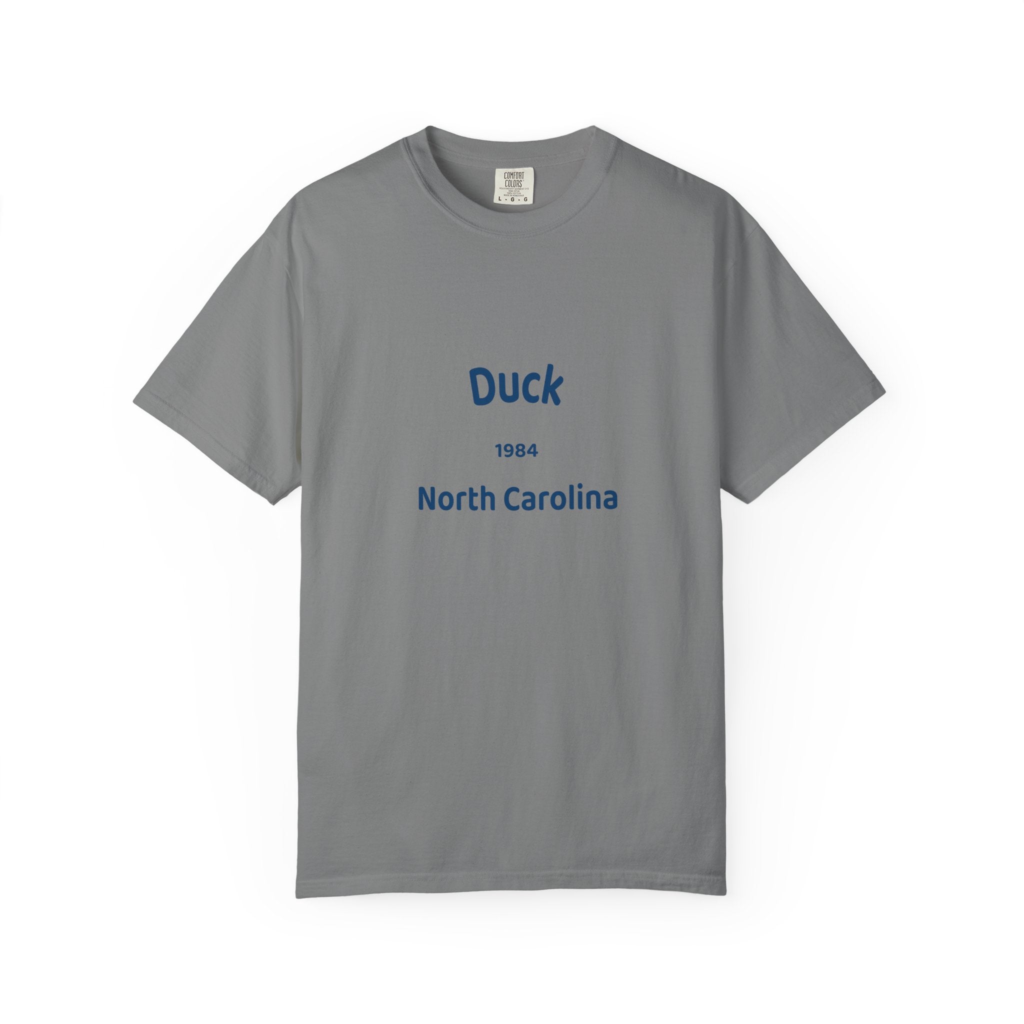 Garment-Dyed T-Shirt with Duck North Carolina Design, Casual Tee, Unisex Fashion, Birthday Gift, Summer Style, Unique Souvenir