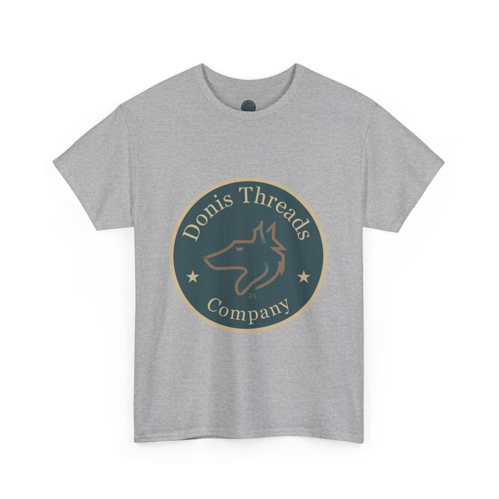 Stylish Unisex Cotton Tee with Donis Threads Logo, Casual Wear, Gift for Wolf logo lovers, Birthday, Summer Fashion, Everyday Comfort