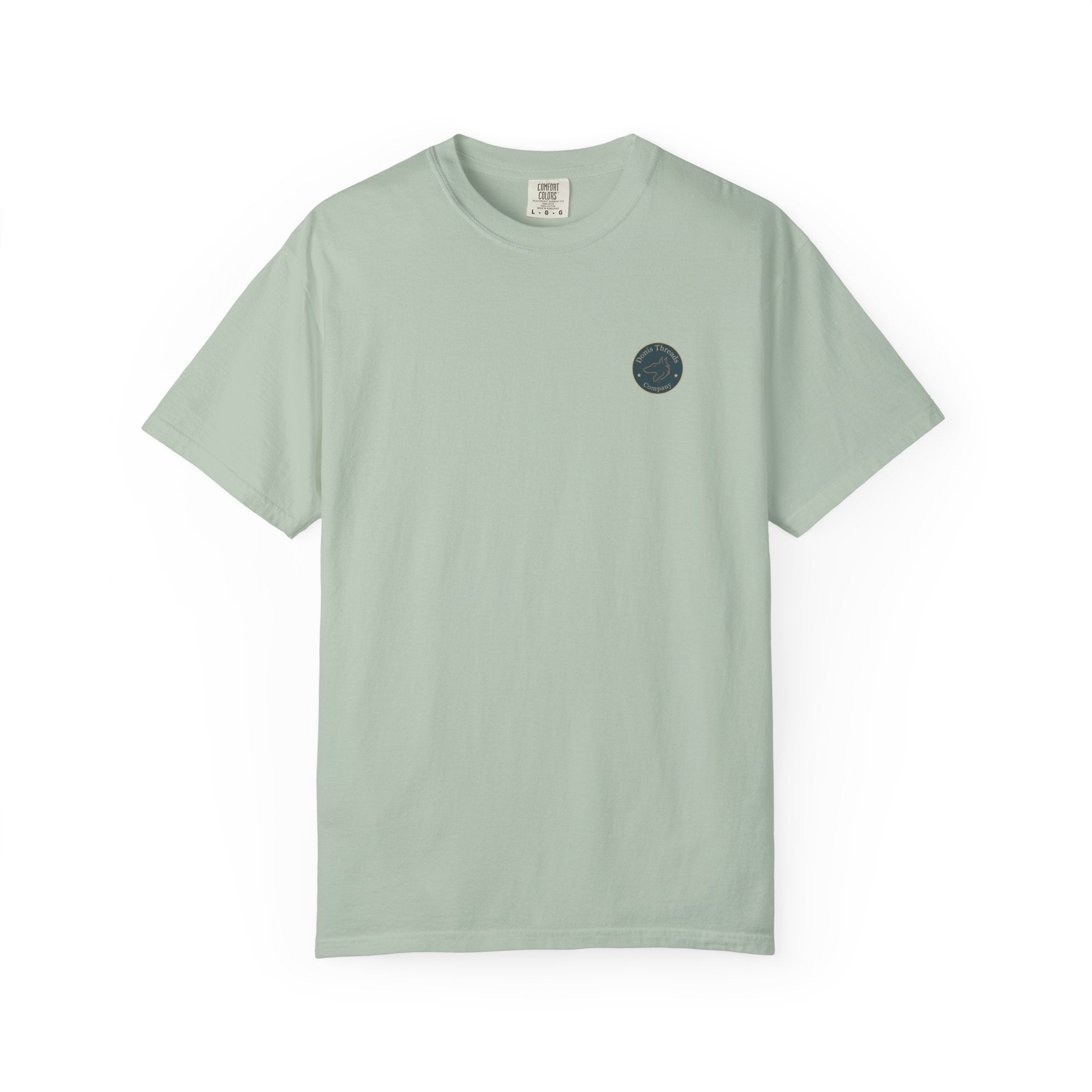 Donis Threads Company Logo, Garment-Dyed T-Shirt, Unisex Casual Tee, Soft Cotton Tee, Vintage Style Shirt, Everyday Wear, Eco-Friendly Apparel