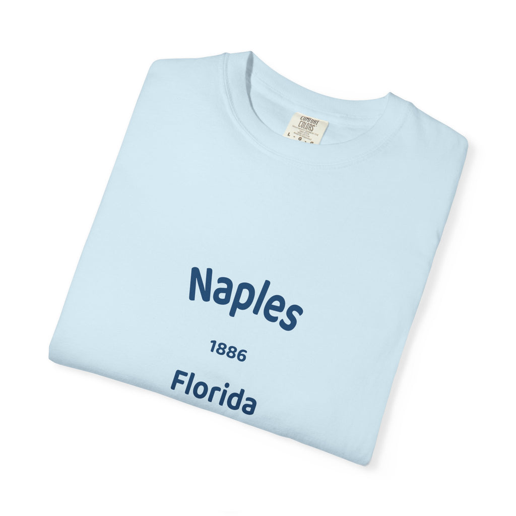 Vintage Naples Florida T-Shirt, Unisex Garment-Dyed Tee, Casual Wear, Summer Vacation, Gift for Travelers, Coastal Style