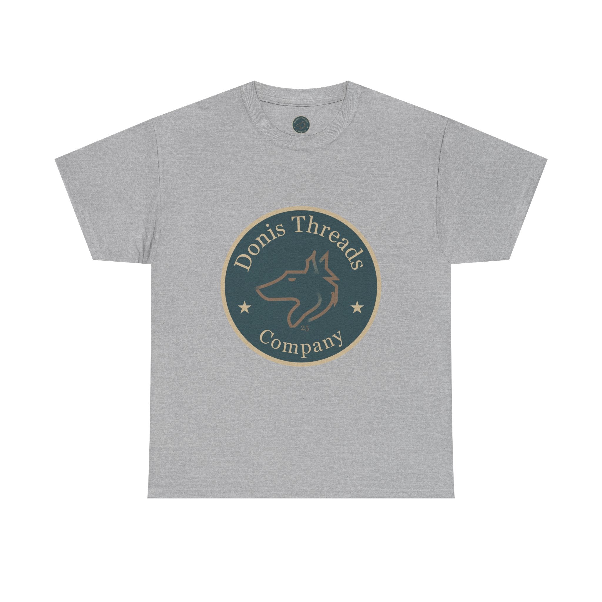 Stylish Unisex Cotton Tee with Donis Threads Logo, Casual Wear, Gift for Wolf logo lovers, Birthday, Summer Fashion, Everyday Comfort