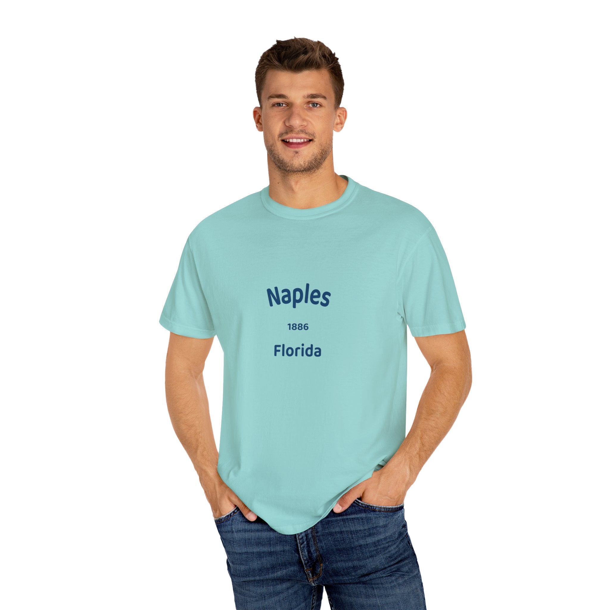 Vintage Naples Florida T-Shirt, Unisex Garment-Dyed Tee, Casual Wear, Summer Vacation, Gift for Travelers, Coastal Style