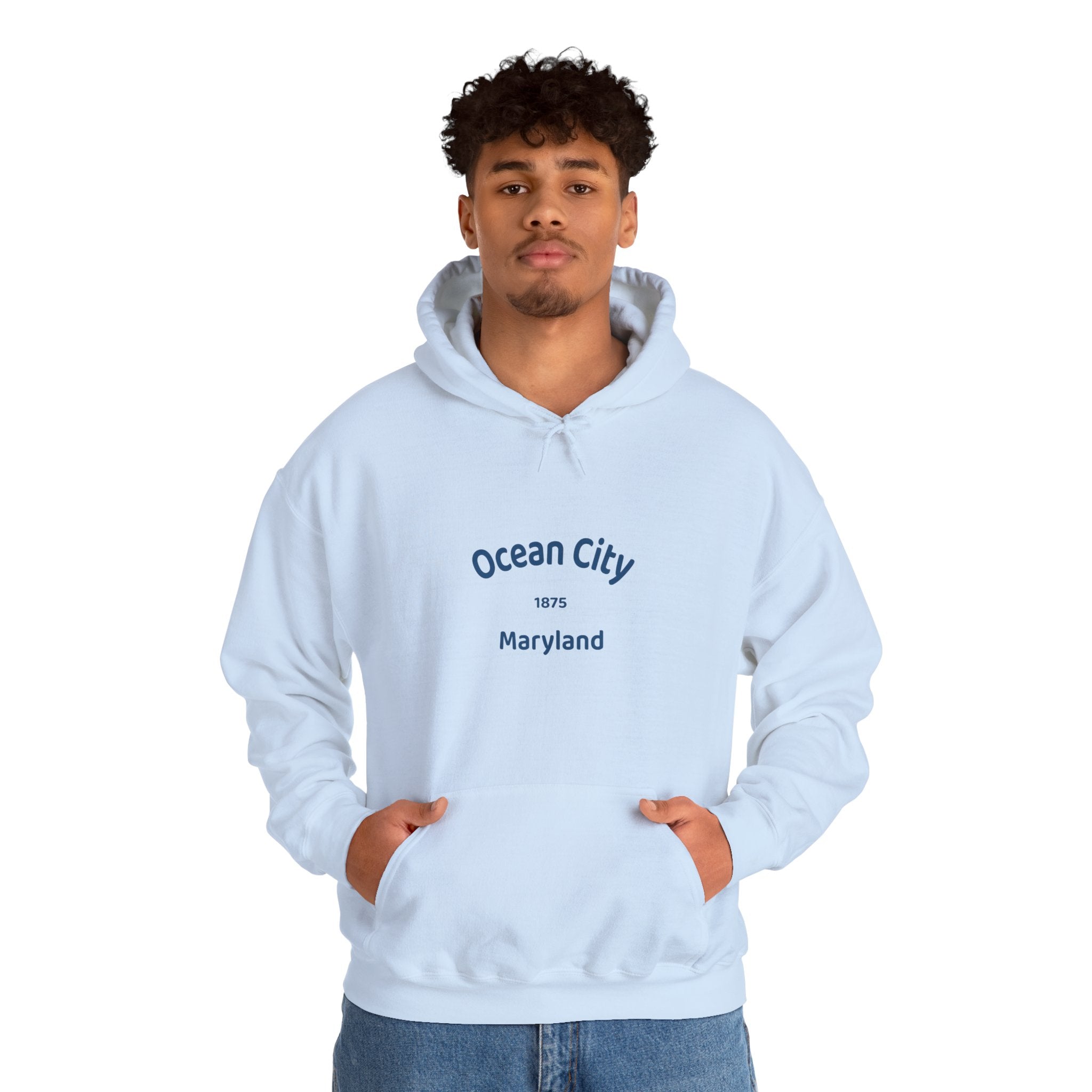 Ocean City Unisex Heavy Blend Hoodie | Cozy Sweatshirt for Beach Lovers | Birthday Gift, Travel Souvenir, Casual Wear