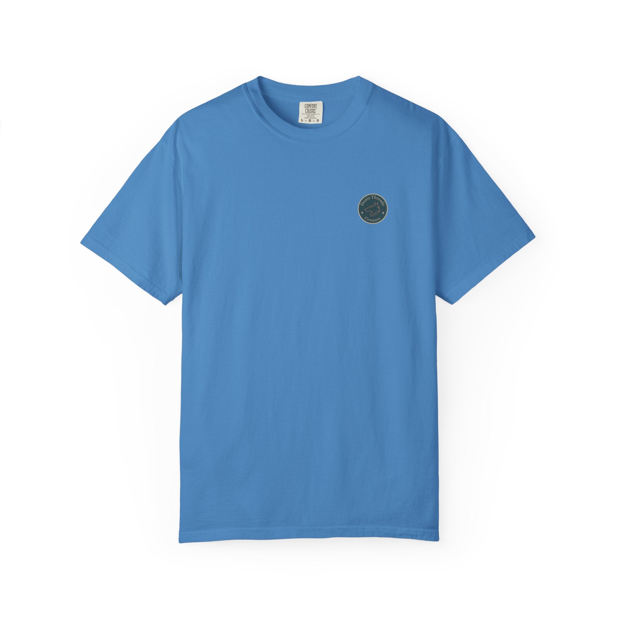 Donis Threads Company Logo, Garment-Dyed T-Shirt, Unisex Casual Tee, Soft Cotton Tee, Vintage Style Shirt, Everyday Wear, Eco-Friendly Apparel