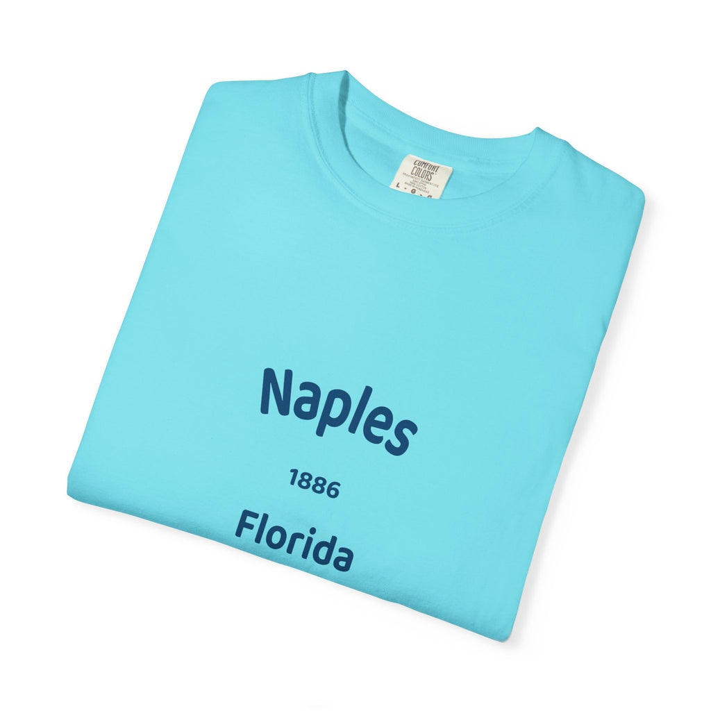 Vintage Naples Florida T-Shirt, Unisex Garment-Dyed Tee, Casual Wear, Summer Vacation, Gift for Travelers, Coastal Style