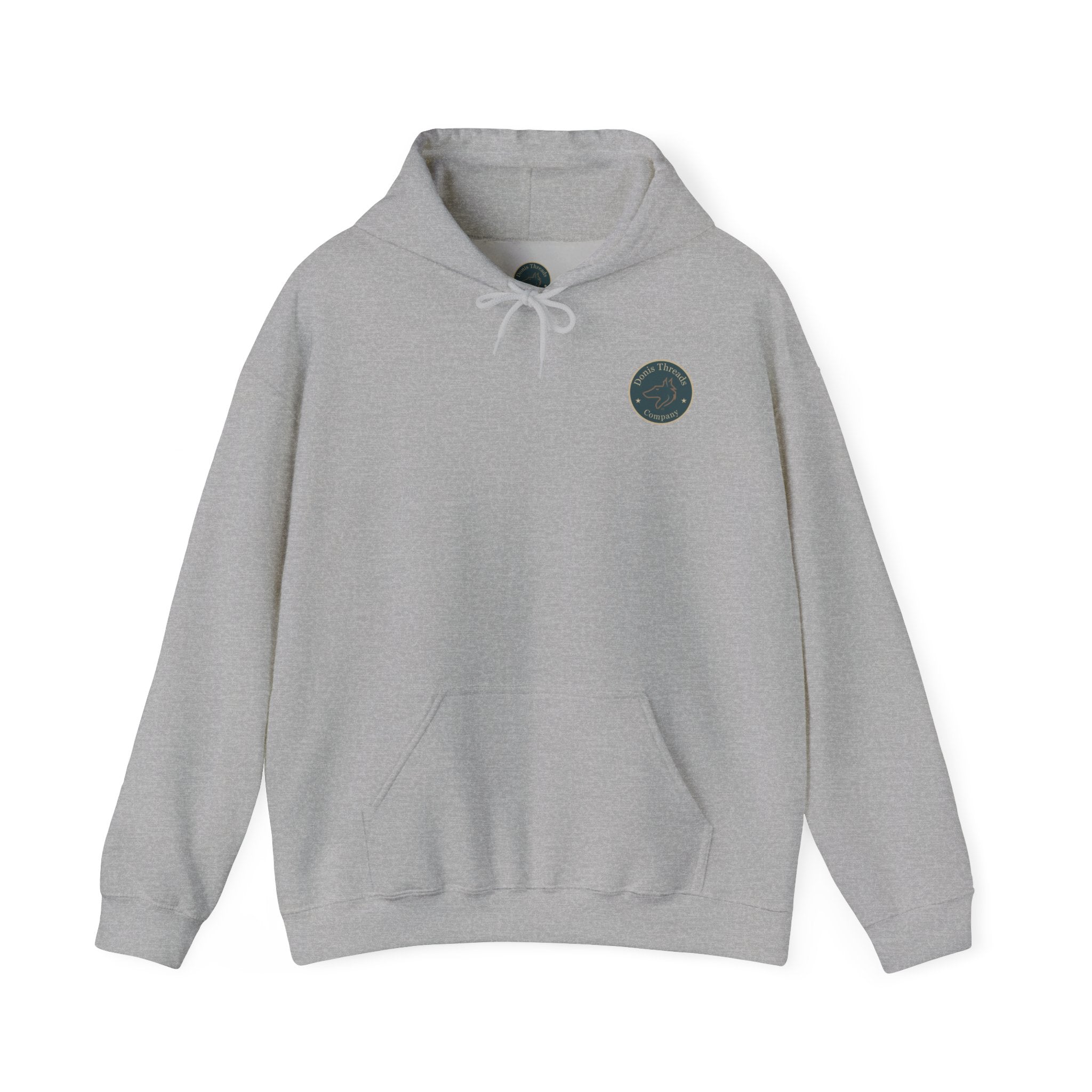 Donis Threads Company Cozy Hooded Sweatshirt, Perfect for Casual Outings, Gifting, Fall/Winter Wear, Unique Graphic Design
