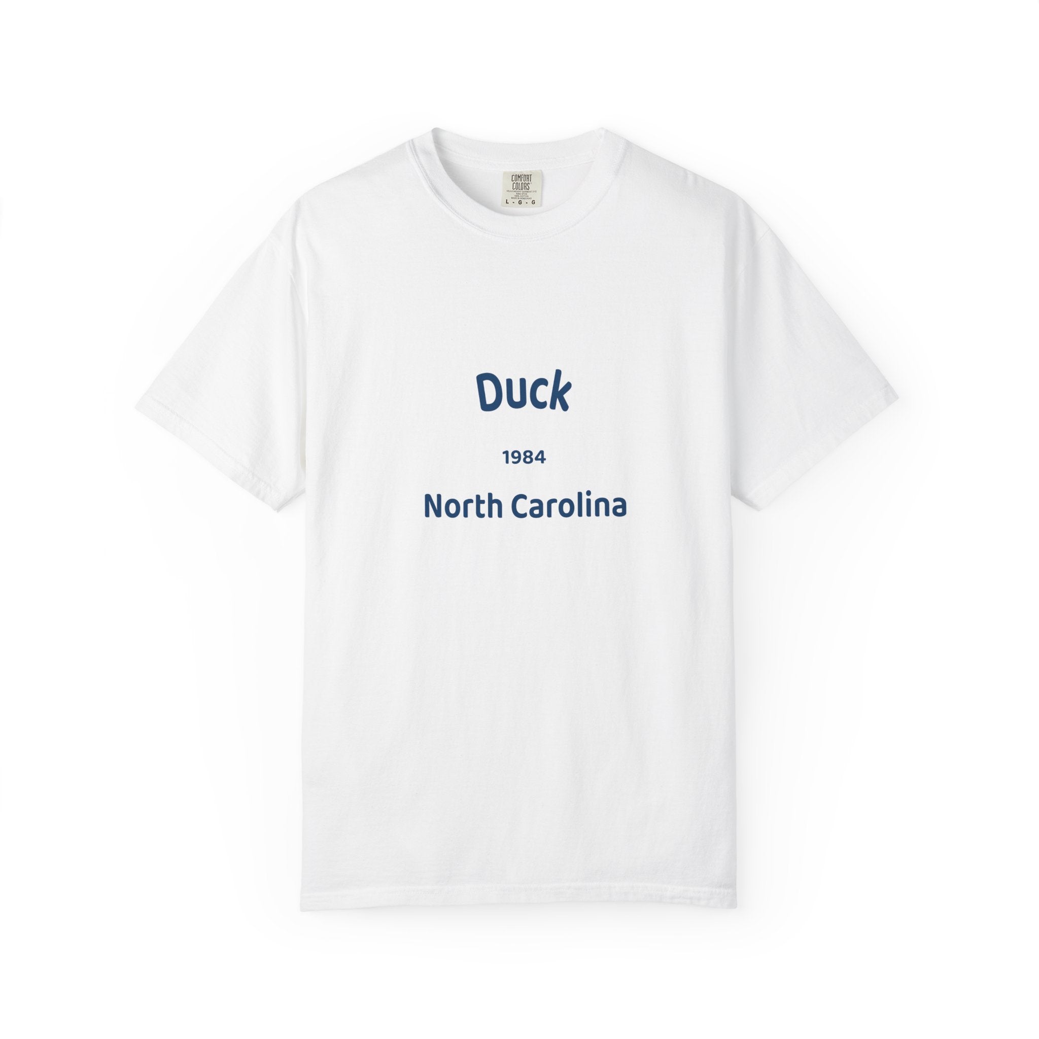 Garment-Dyed T-Shirt with Duck North Carolina Design, Casual Tee, Unisex Fashion, Birthday Gift, Summer Style, Unique Souvenir