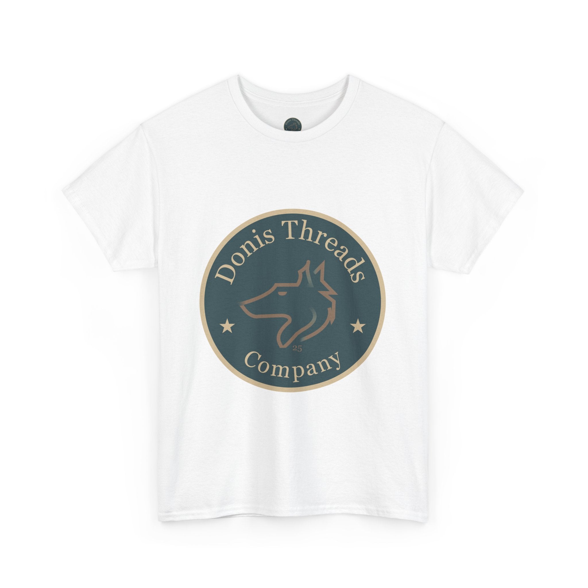 Stylish Unisex Cotton Tee with Donis Threads Logo, Casual Wear, Gift for Wolf logo lovers, Birthday, Summer Fashion, Everyday Comfort