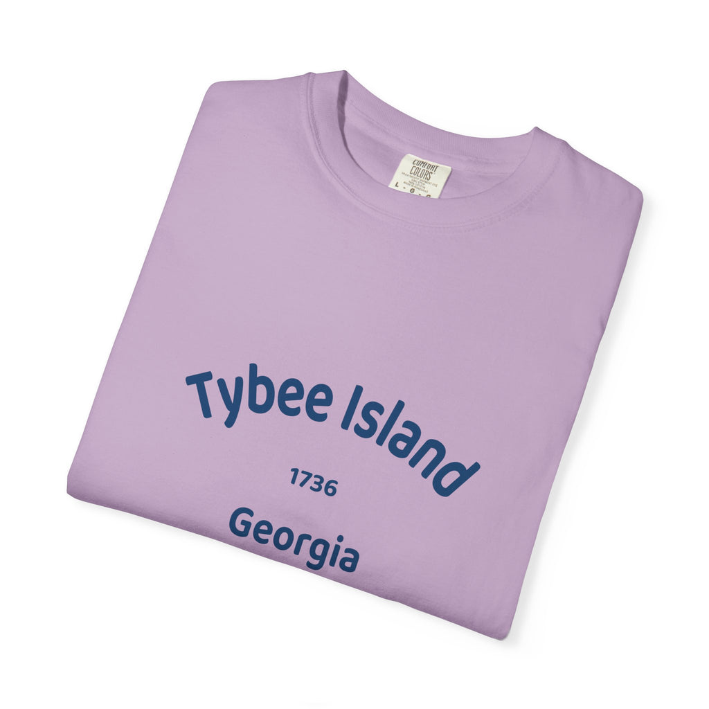 Tybee Island Garment-Dyed T-shirt | Coastal Vibe Tee for Beach Lovers, Summer Wear, Vacation Top, Gift for Travelers, Casual Style