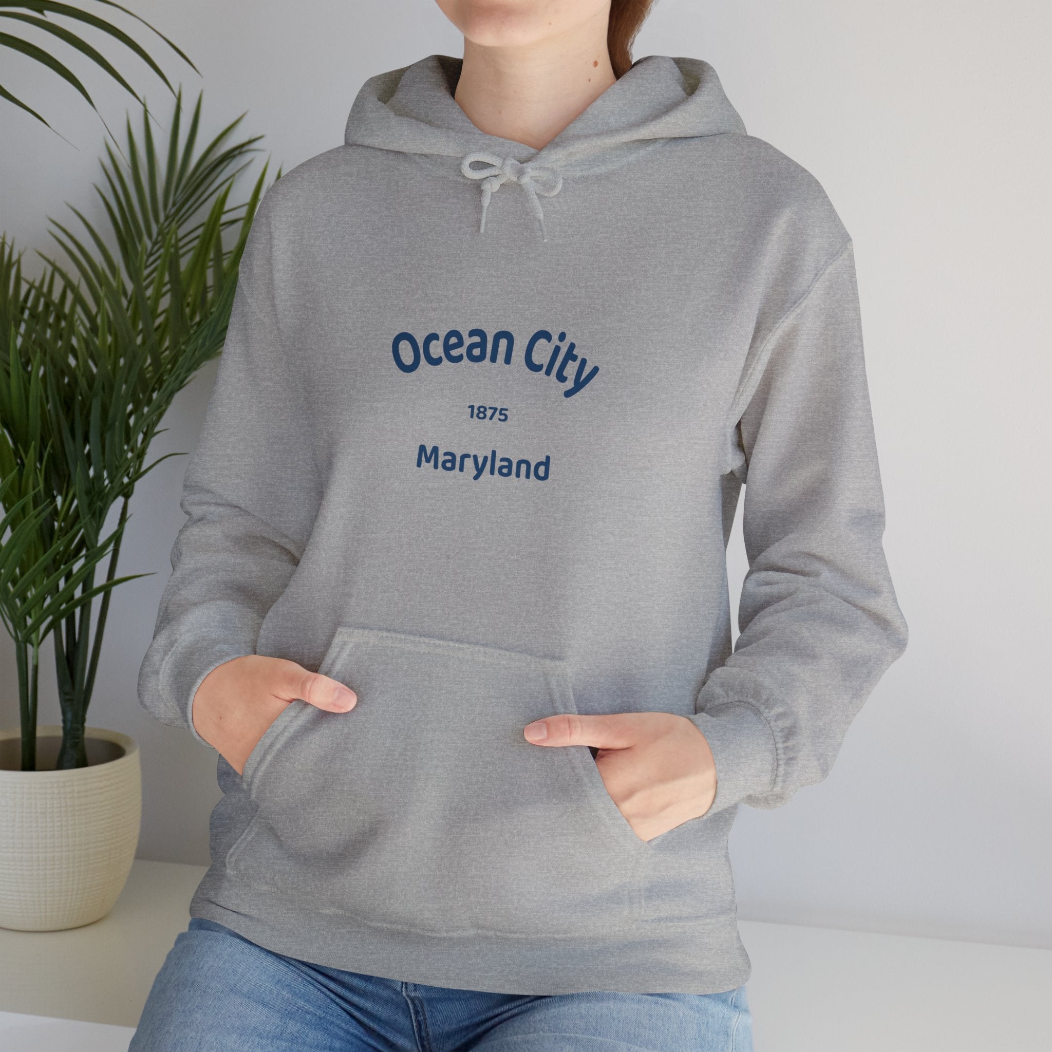 Ocean City Unisex Heavy Blend Hoodie | Cozy Sweatshirt for Beach Lovers | Birthday Gift, Travel Souvenir, Casual Wear