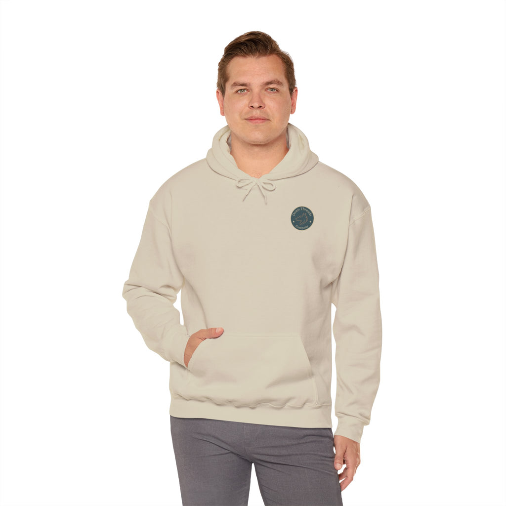Donis Threads Company Cozy Hooded Sweatshirt, Perfect for Casual Outings, Gifting, Fall/Winter Wear, Unique Graphic Design
