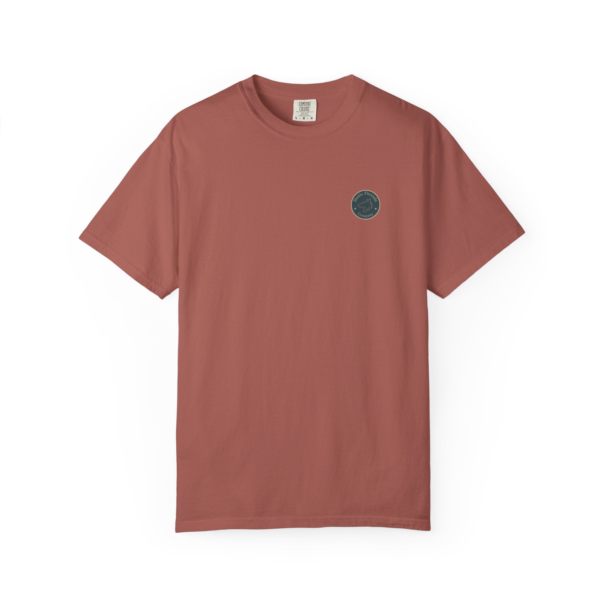 Donis Threads Company Logo, Garment-Dyed T-Shirt, Unisex Casual Tee, Soft Cotton Tee, Vintage Style Shirt, Everyday Wear, Eco-Friendly Apparel