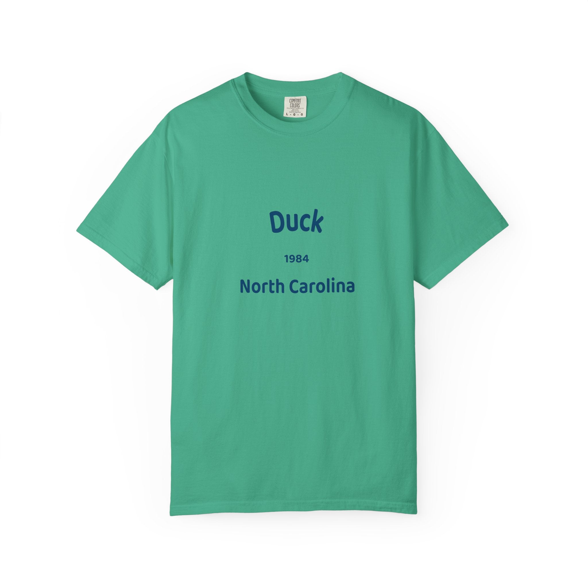 Garment-Dyed T-Shirt with Duck North Carolina Design, Casual Tee, Unisex Fashion, Birthday Gift, Summer Style, Unique Souvenir