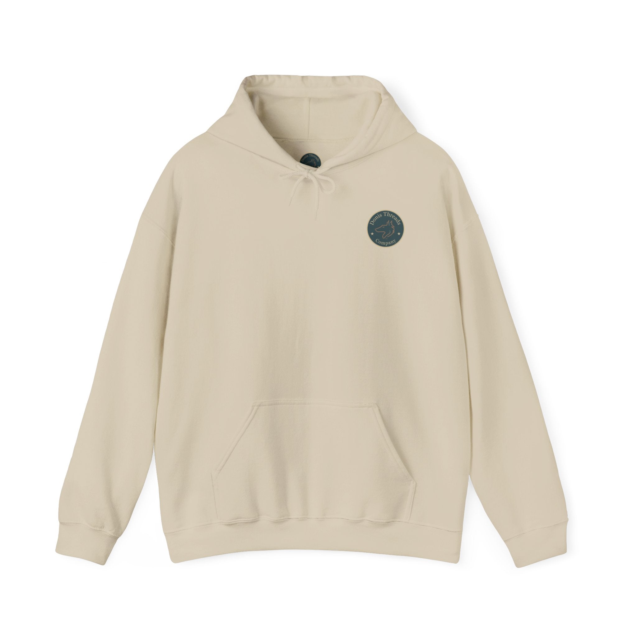 Donis Threads Company Cozy Hooded Sweatshirt, Perfect for Casual Outings, Gifting, Fall/Winter Wear, Unique Graphic Design