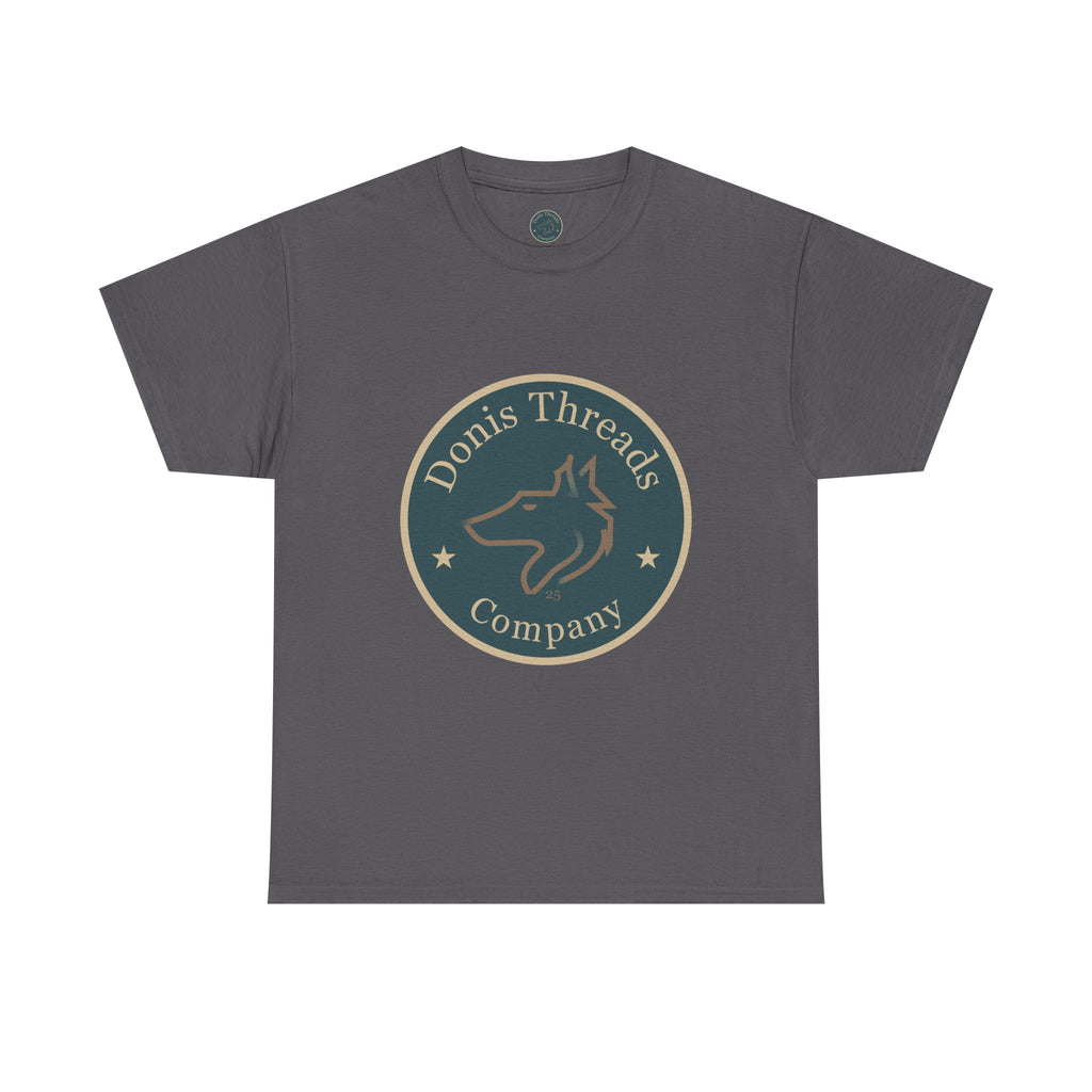 Stylish Unisex Cotton Tee with Donis Threads Logo, Casual Wear, Gift for Wolf logo lovers, Birthday, Summer Fashion, Everyday Comfort