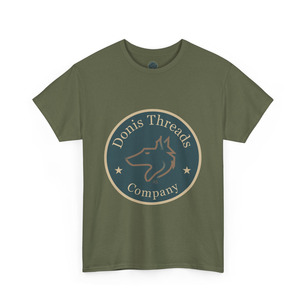Stylish Unisex Cotton Tee with Donis Threads Logo, Casual Wear, Gift for Wolf logo lovers, Birthday, Summer Fashion, Everyday Comfort