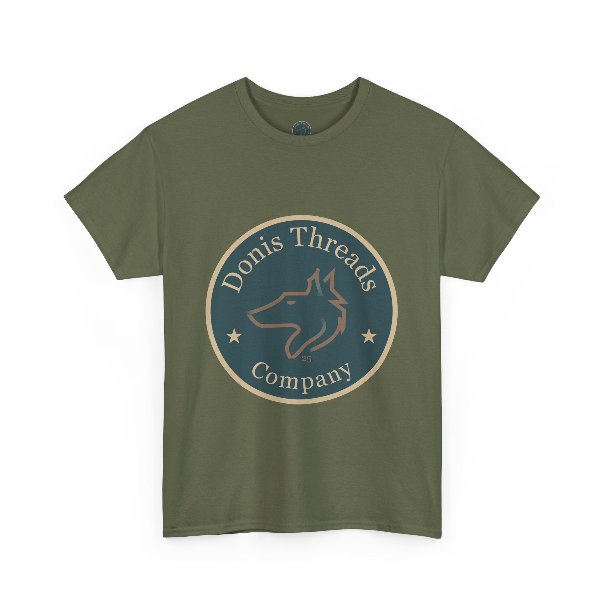 Stylish Unisex Cotton Tee with Donis Threads Logo, Casual Wear, Gift for Wolf logo lovers, Birthday, Summer Fashion, Everyday Comfort
