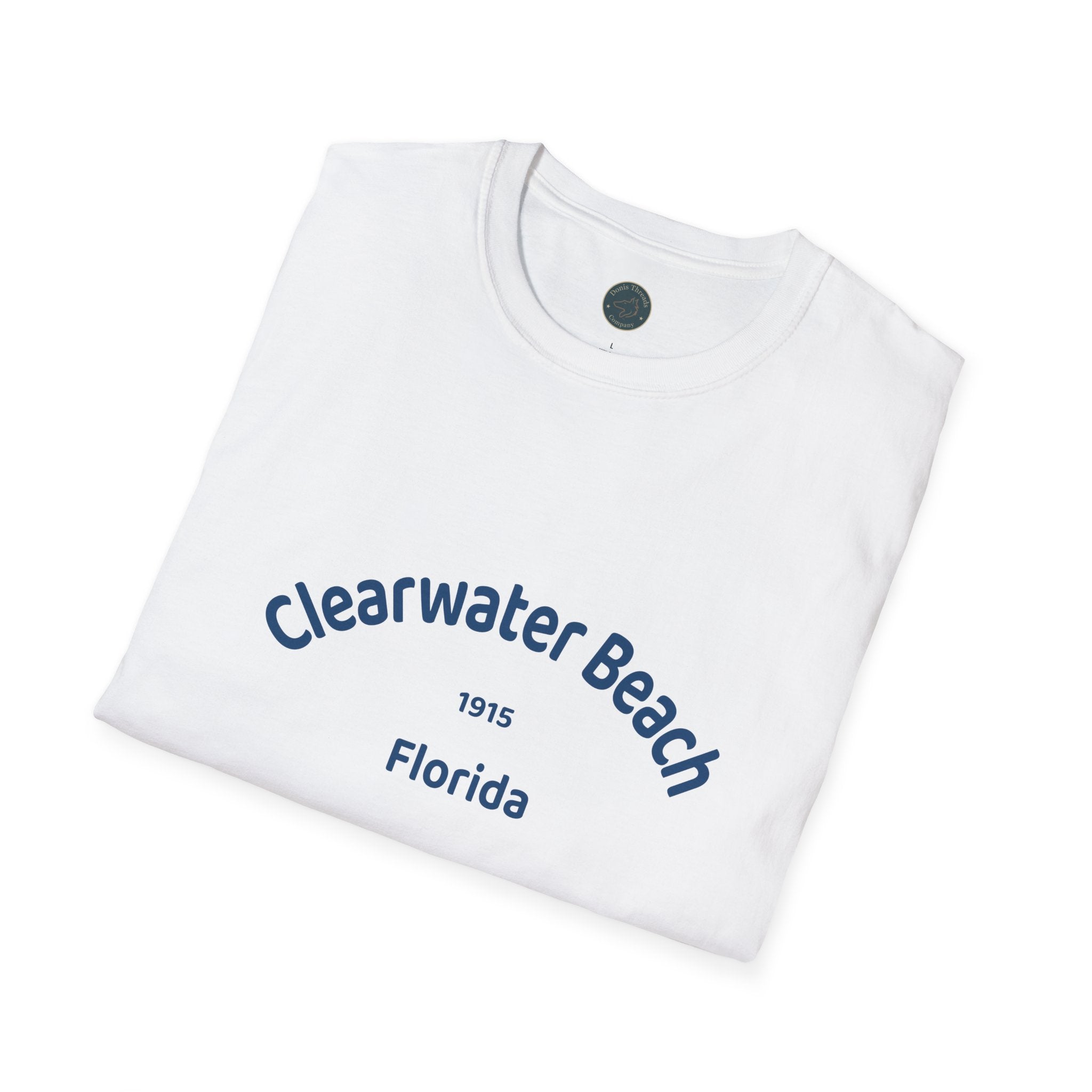 Clearwater Beach Unisex T-Shirt, Softstyle Tee, Summer Wear, Beach Vacation Shirt, Casual Family Outing Apparel, Gift for Beach Lovers