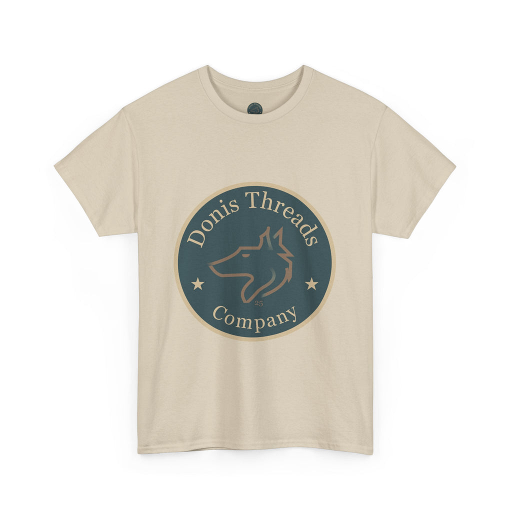 Stylish Unisex Cotton Tee with Donis Threads Logo, Casual Wear, Gift for Wolf logo lovers, Birthday, Summer Fashion, Everyday Comfort