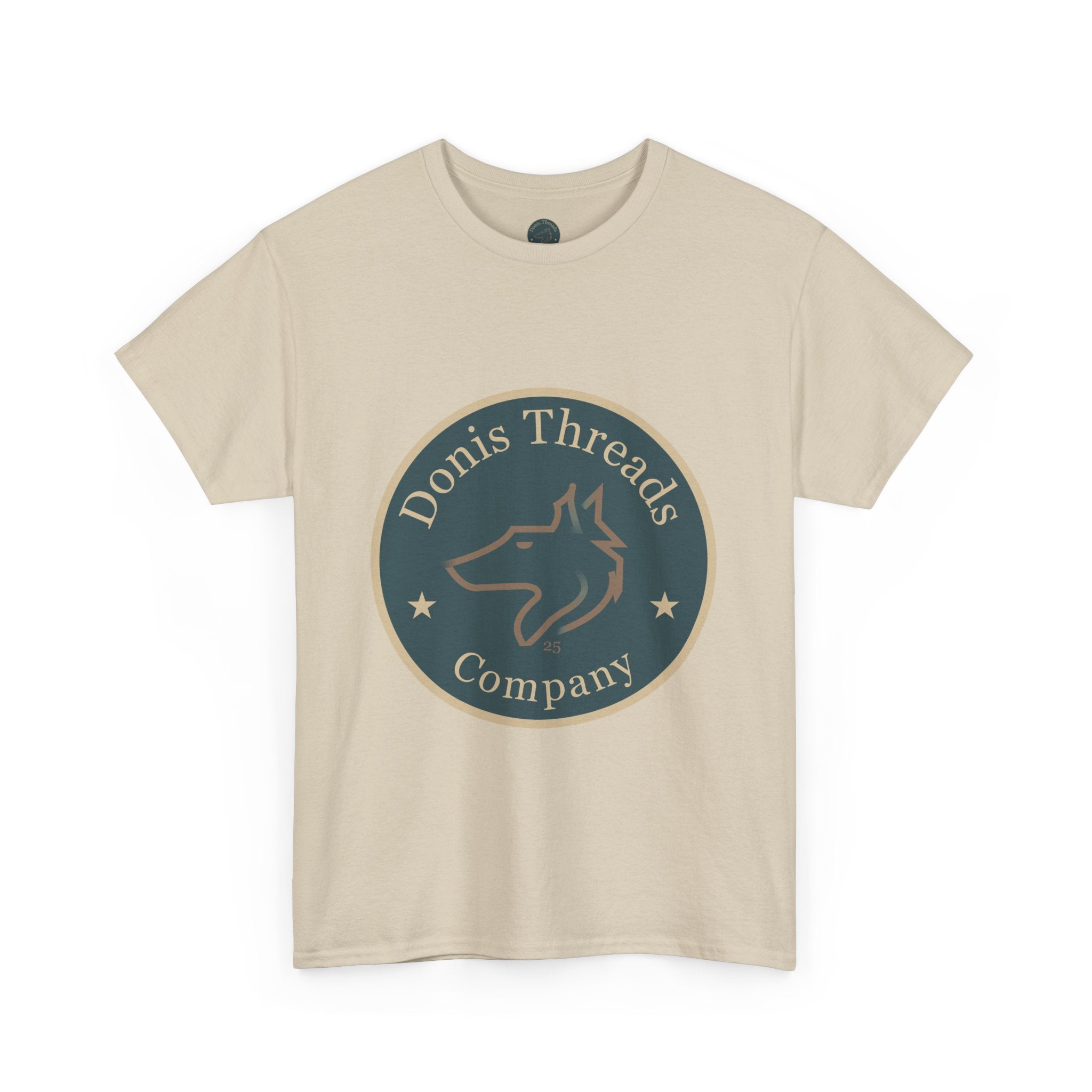 Stylish Unisex Cotton Tee with Donis Threads Logo, Casual Wear, Gift for Wolf logo lovers, Birthday, Summer Fashion, Everyday Comfort