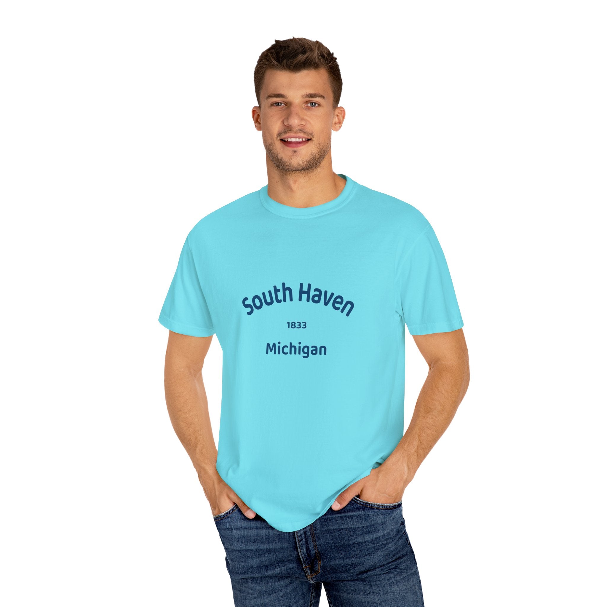South Haven Vintage Unisex T-Shirt, Casual Summer Tee, Beach Wear, Michigan Souvenir, Gift for Him/Her