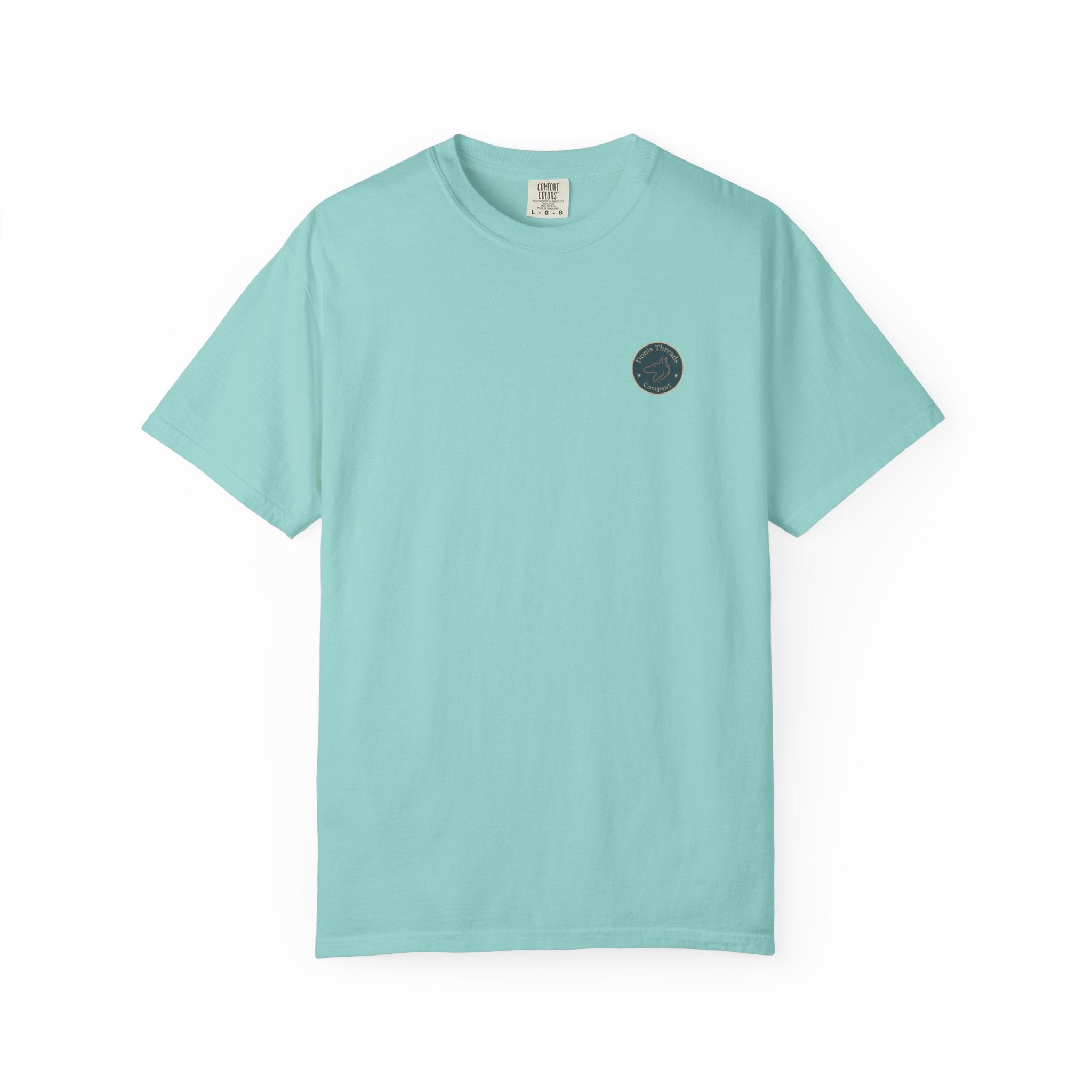 Donis Threads Company Logo, Garment-Dyed T-Shirt, Unisex Casual Tee, Soft Cotton Tee, Vintage Style Shirt, Everyday Wear, Eco-Friendly Apparel