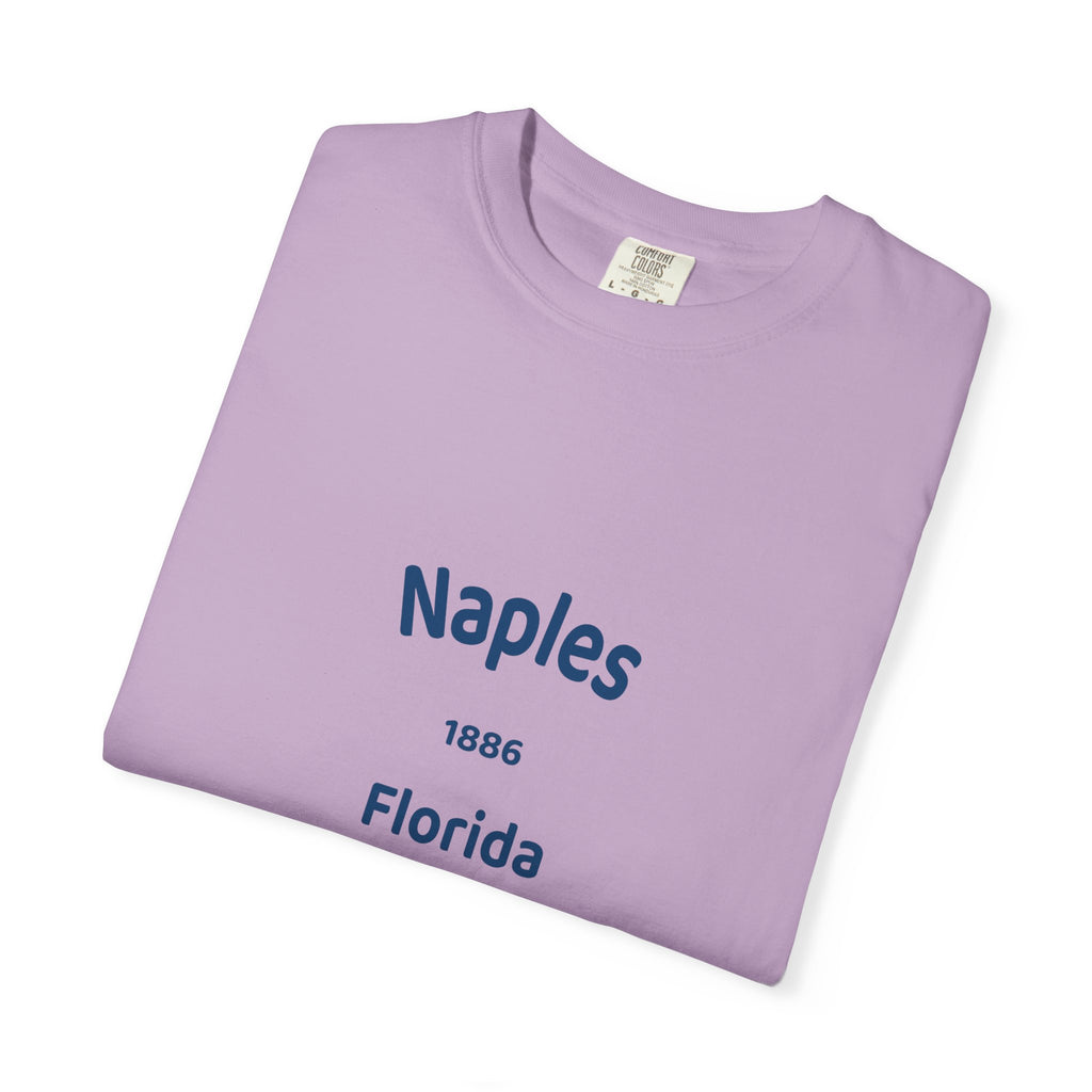 Vintage Naples Florida T-Shirt, Unisex Garment-Dyed Tee, Casual Wear, Summer Vacation, Gift for Travelers, Coastal Style