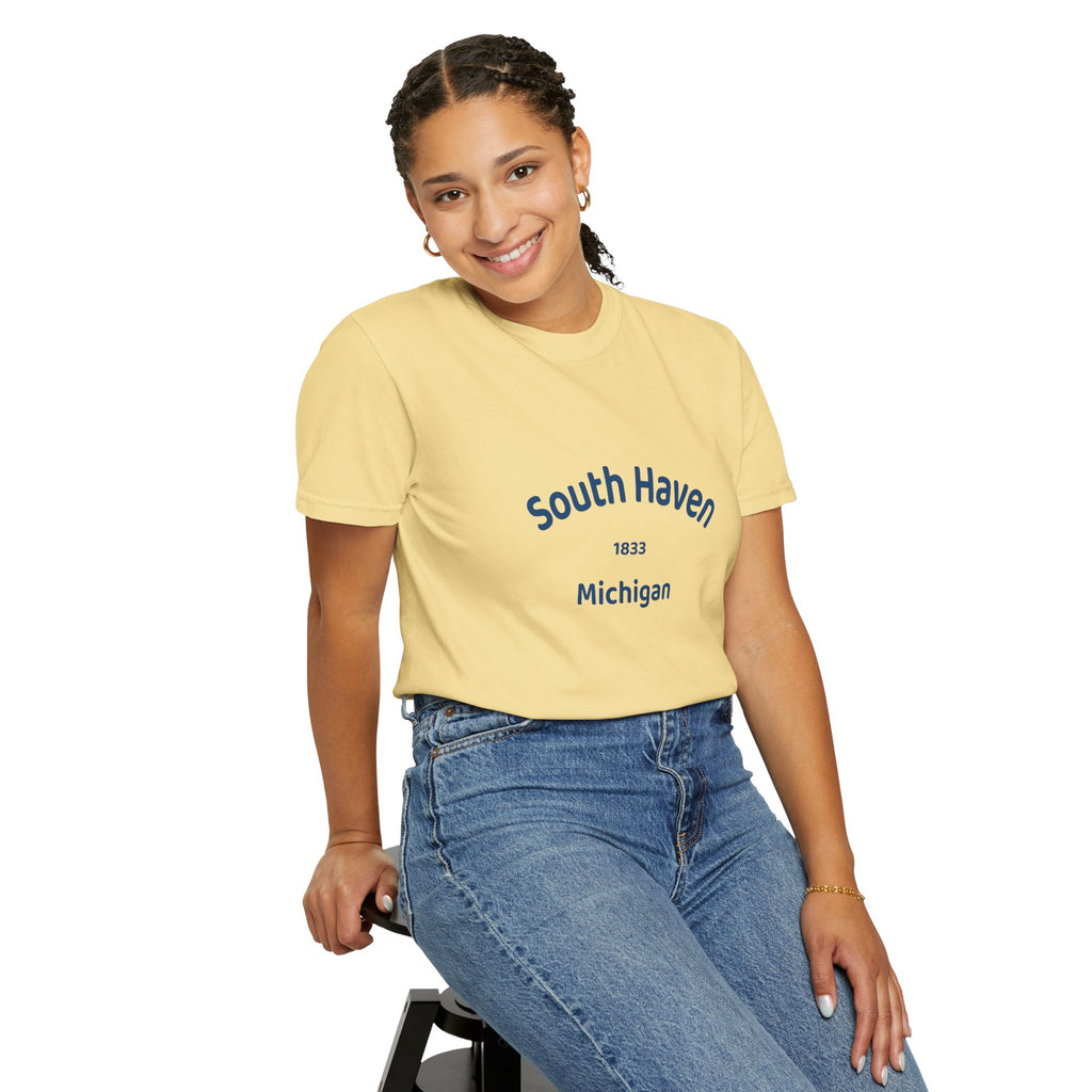 South Haven Vintage Unisex T-Shirt, Casual Summer Tee, Beach Wear, Michigan Souvenir, Gift for Him/Her