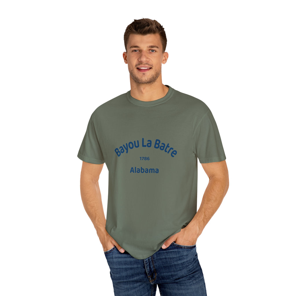 Bayou La Batre T-Shirt, Unisex Garment-Dyed Tee, Coastal Souvenir Shirt, Casual Summer Wear, Gift for Beach Lovers