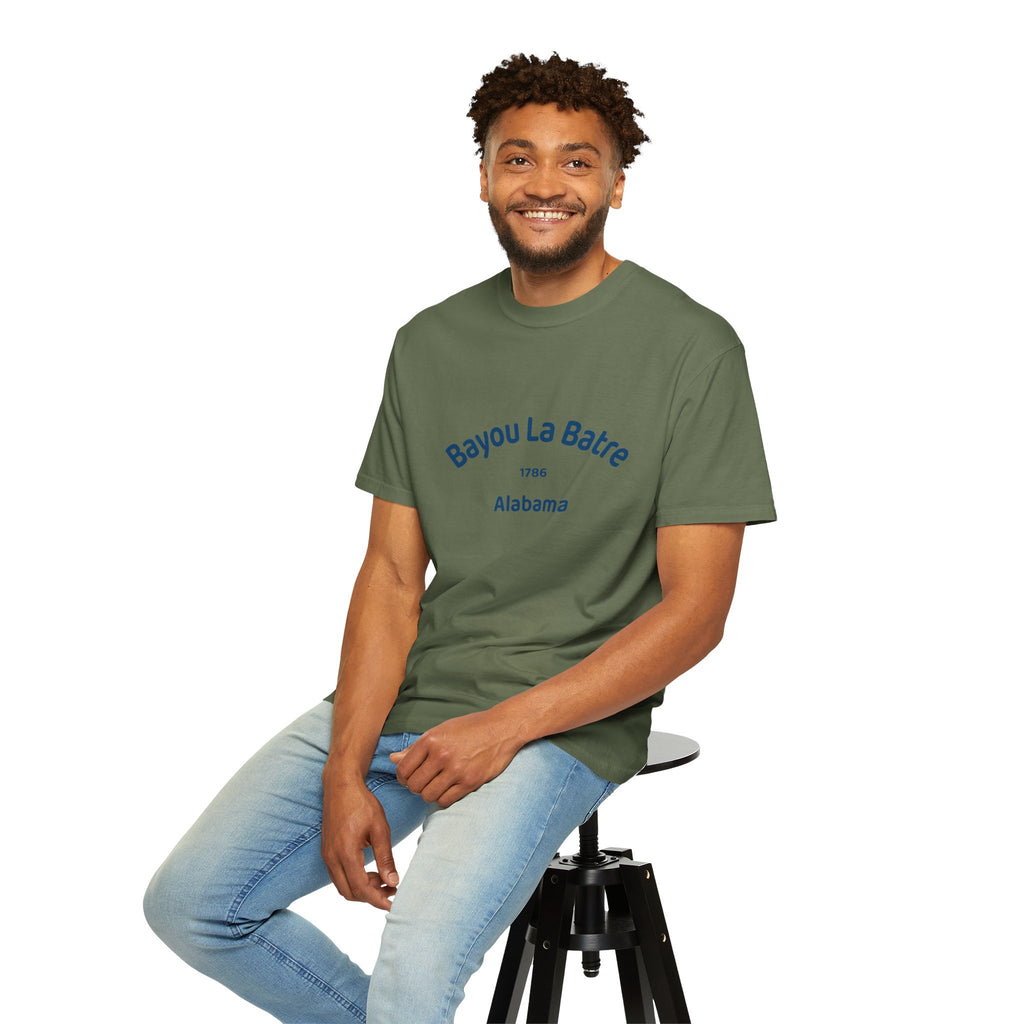 Bayou La Batre T-Shirt, Unisex Garment-Dyed Tee, Coastal Souvenir Shirt, Casual Summer Wear, Gift for Beach Lovers