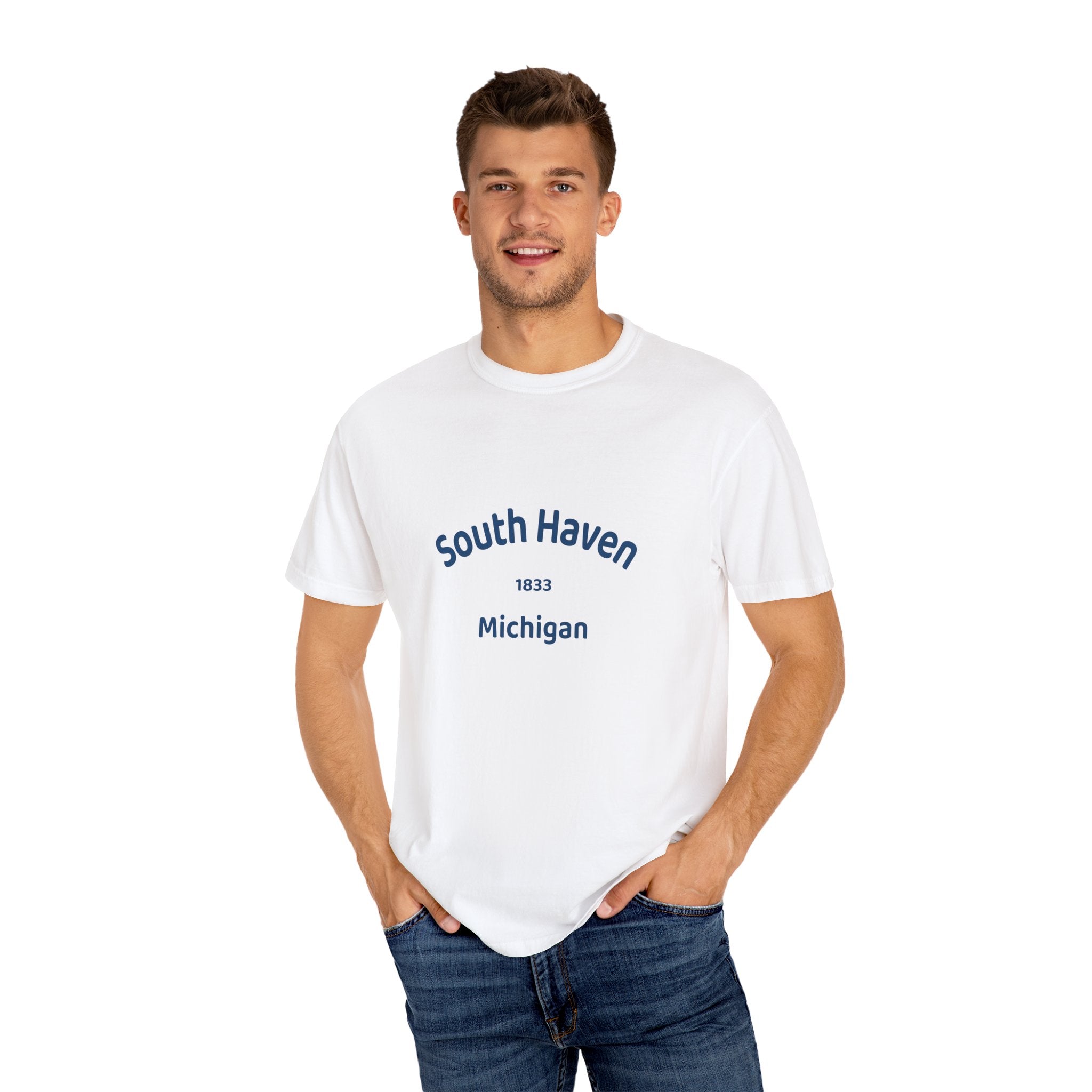 South Haven Vintage Unisex T-Shirt, Casual Summer Tee, Beach Wear, Michigan Souvenir, Gift for Him/Her