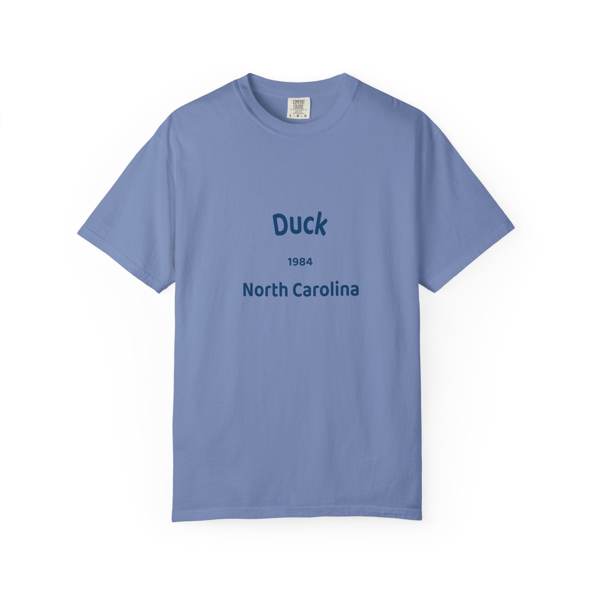 Garment-Dyed T-Shirt with Duck North Carolina Design, Casual Tee, Unisex Fashion, Birthday Gift, Summer Style, Unique Souvenir