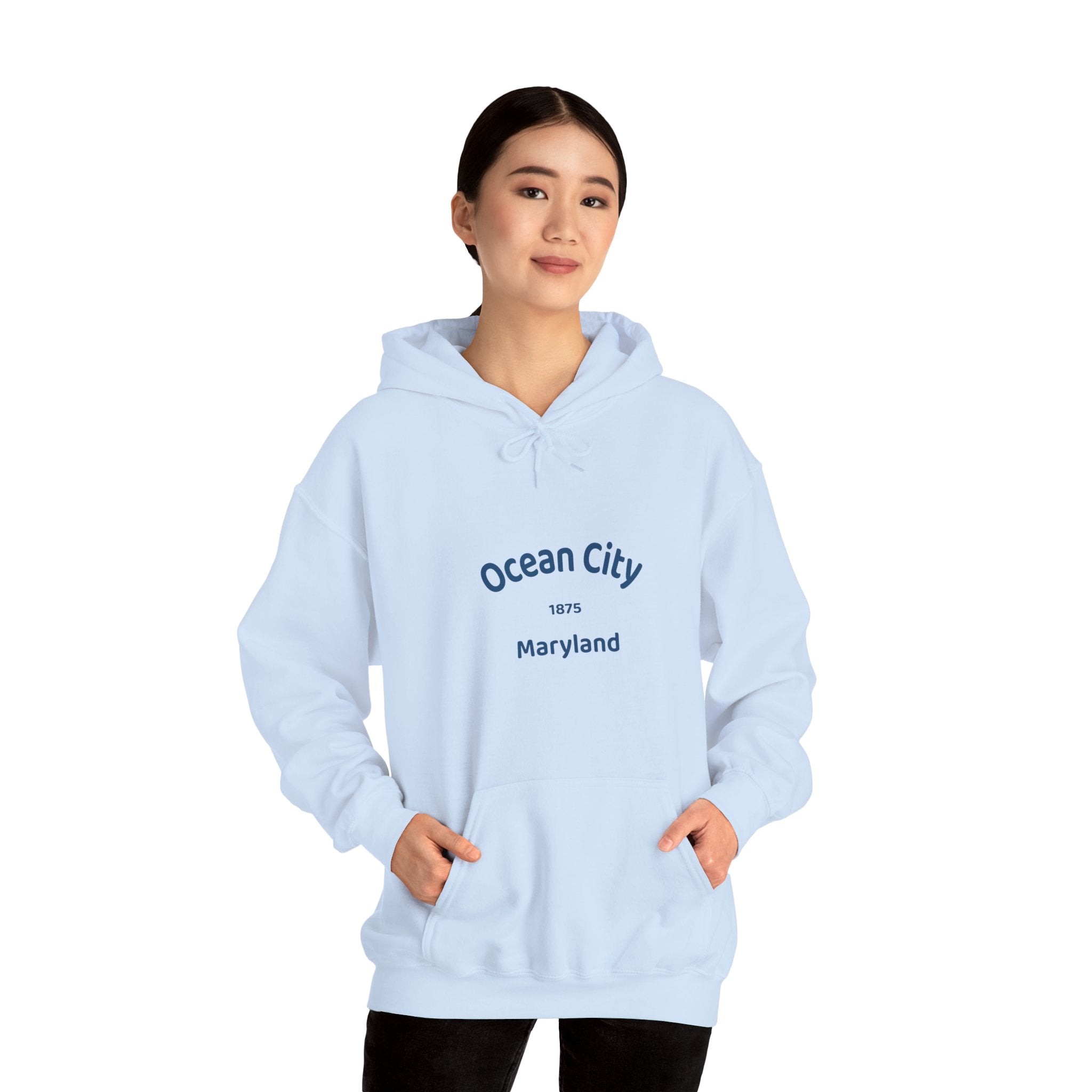 Ocean City Unisex Heavy Blend Hoodie | Cozy Sweatshirt for Beach Lovers | Birthday Gift, Travel Souvenir, Casual Wear