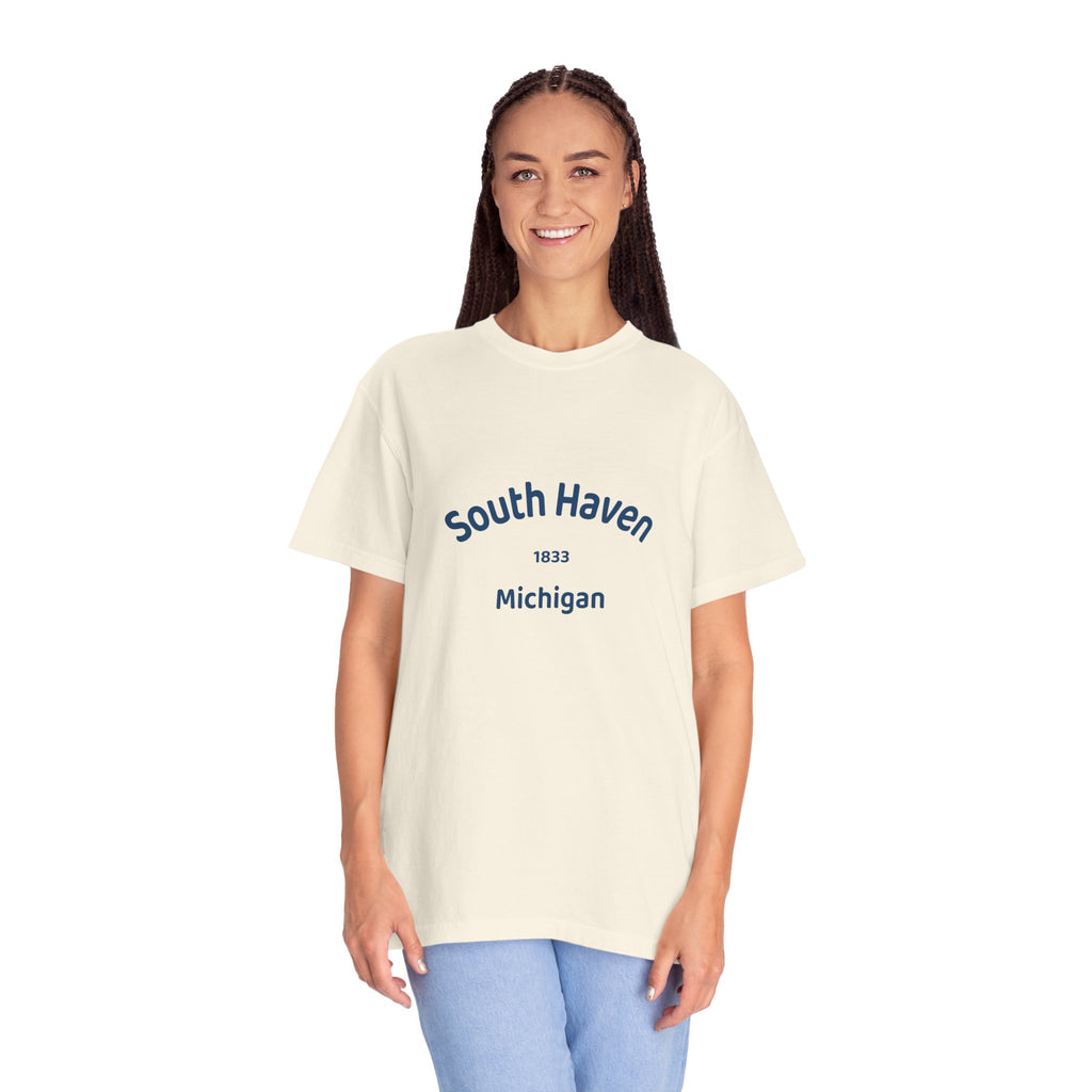 South Haven Vintage Unisex T-Shirt, Casual Summer Tee, Beach Wear, Michigan Souvenir, Gift for Him/Her