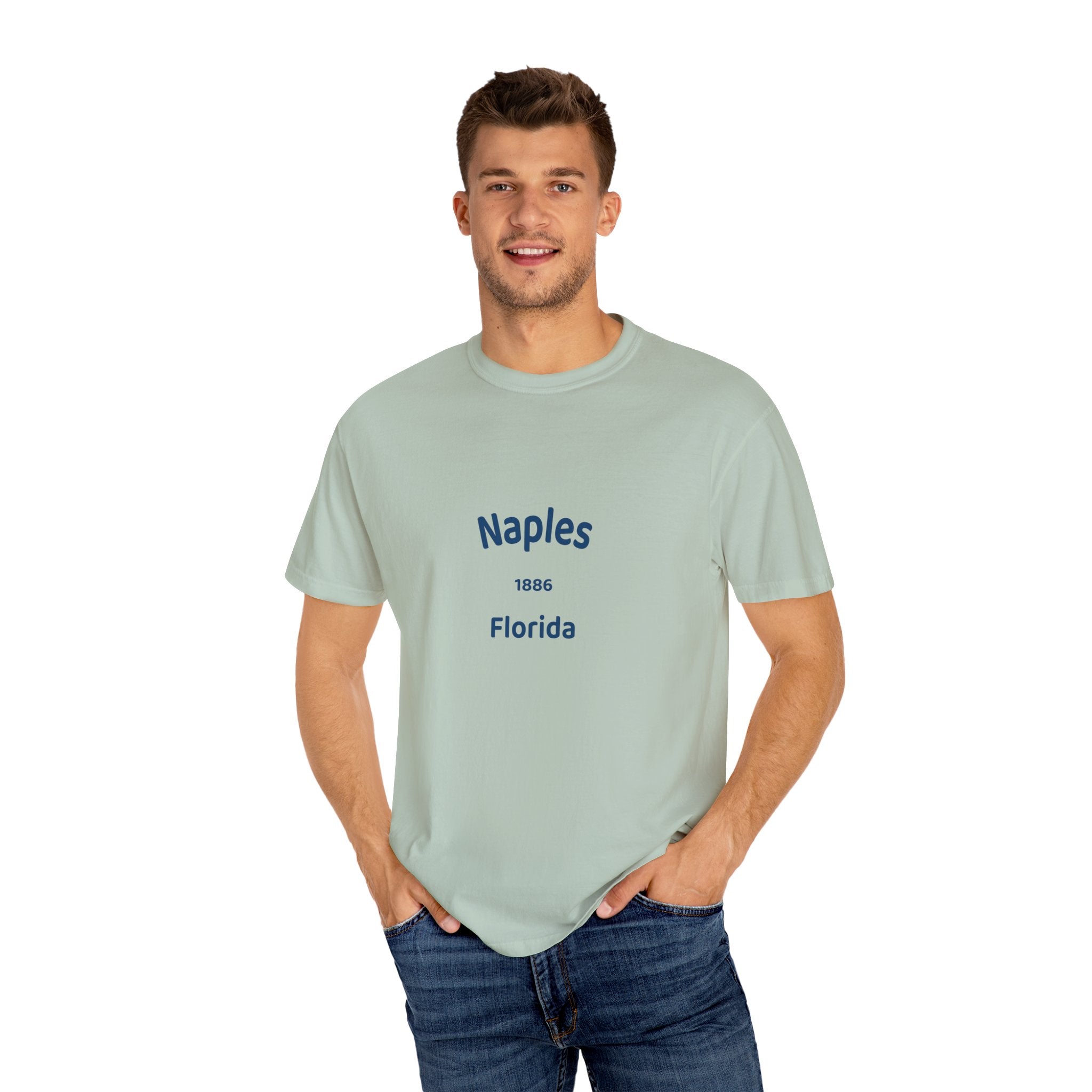 Vintage Naples Florida T-Shirt, Unisex Garment-Dyed Tee, Casual Wear, Summer Vacation, Gift for Travelers, Coastal Style