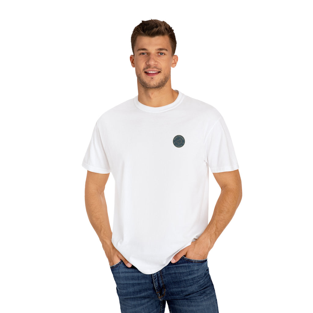 Donis Threads Company Logo, Garment-Dyed T-Shirt, Unisex Casual Tee, Soft Cotton Tee, Vintage Style Shirt, Everyday Wear, Eco-Friendly Apparel