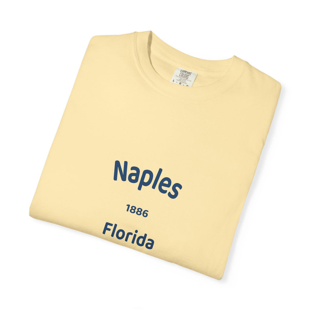 Vintage Naples Florida T-Shirt, Unisex Garment-Dyed Tee, Casual Wear, Summer Vacation, Gift for Travelers, Coastal Style