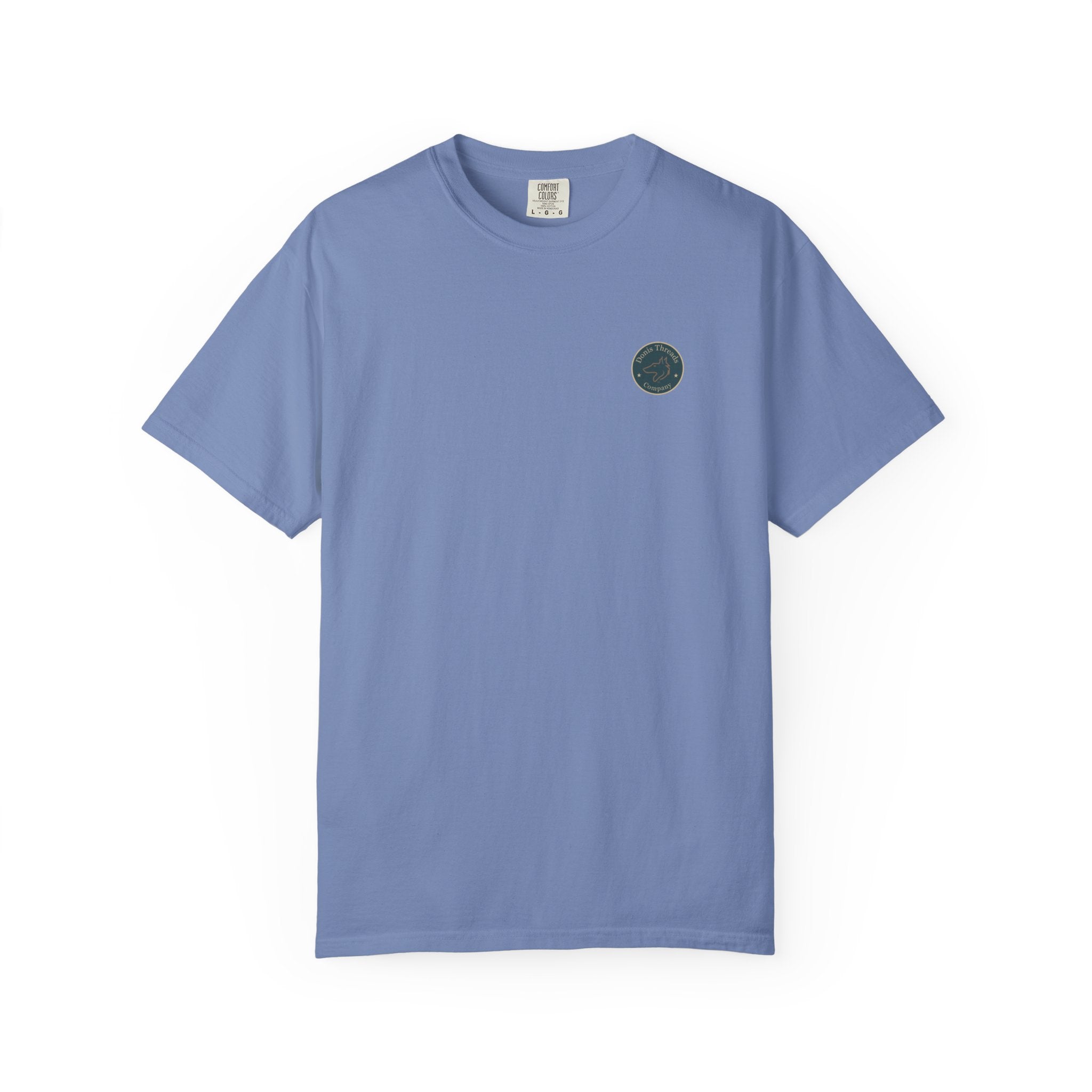 Donis Threads Company Logo, Garment-Dyed T-Shirt, Unisex Casual Tee, Soft Cotton Tee, Vintage Style Shirt, Everyday Wear, Eco-Friendly Apparel