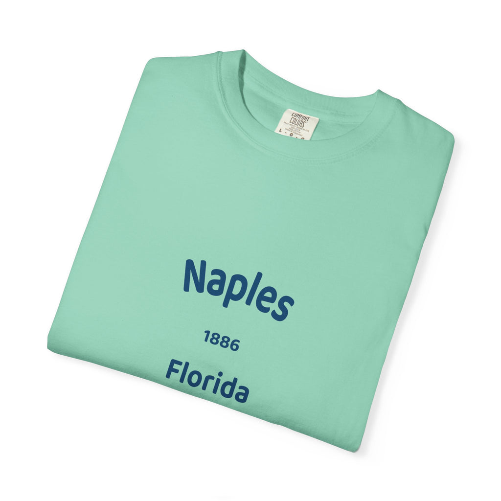 Vintage Naples Florida T-Shirt, Unisex Garment-Dyed Tee, Casual Wear, Summer Vacation, Gift for Travelers, Coastal Style