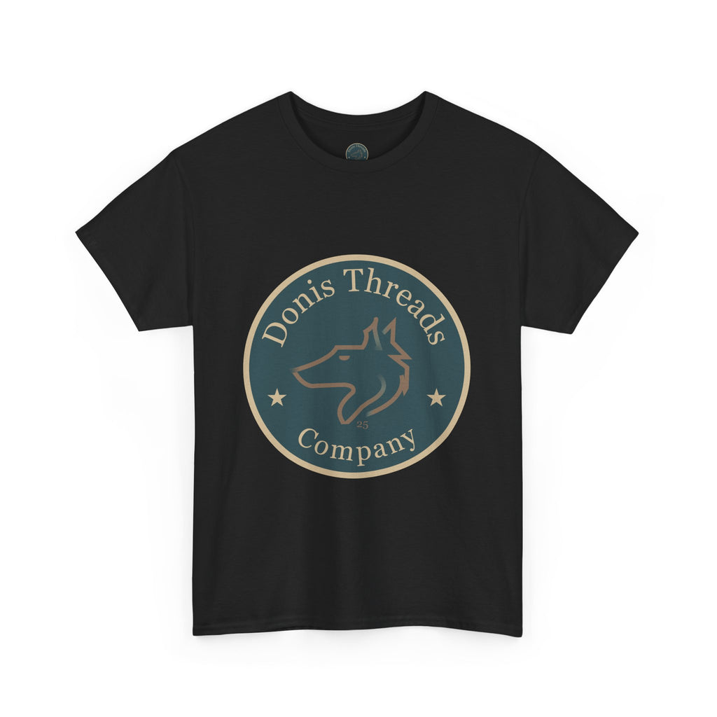 Stylish Unisex Cotton Tee with Donis Threads Logo, Casual Wear, Gift for Wolf logo lovers, Birthday, Summer Fashion, Everyday Comfort