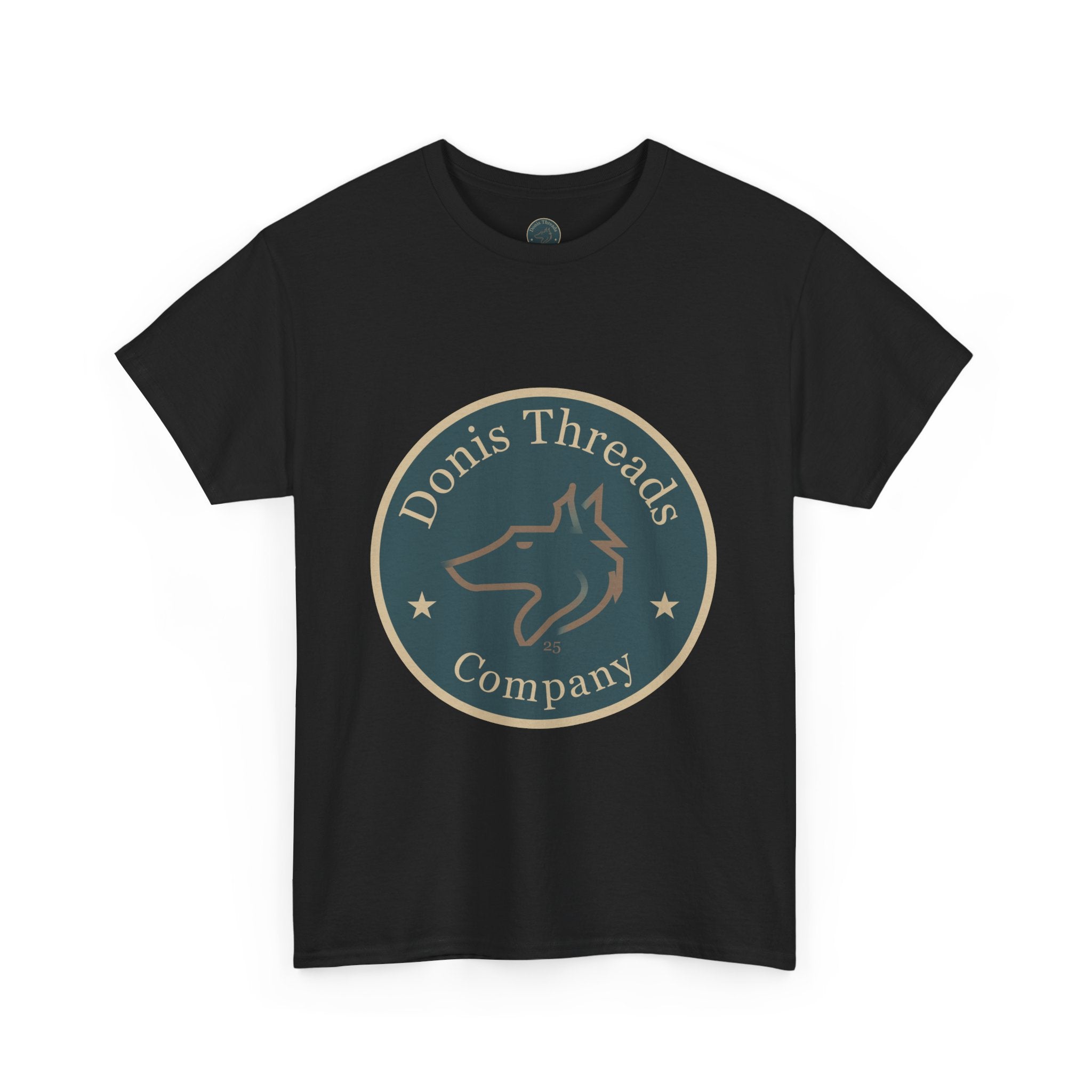 Stylish Unisex Cotton Tee with Donis Threads Logo, Casual Wear, Gift for Wolf logo lovers, Birthday, Summer Fashion, Everyday Comfort
