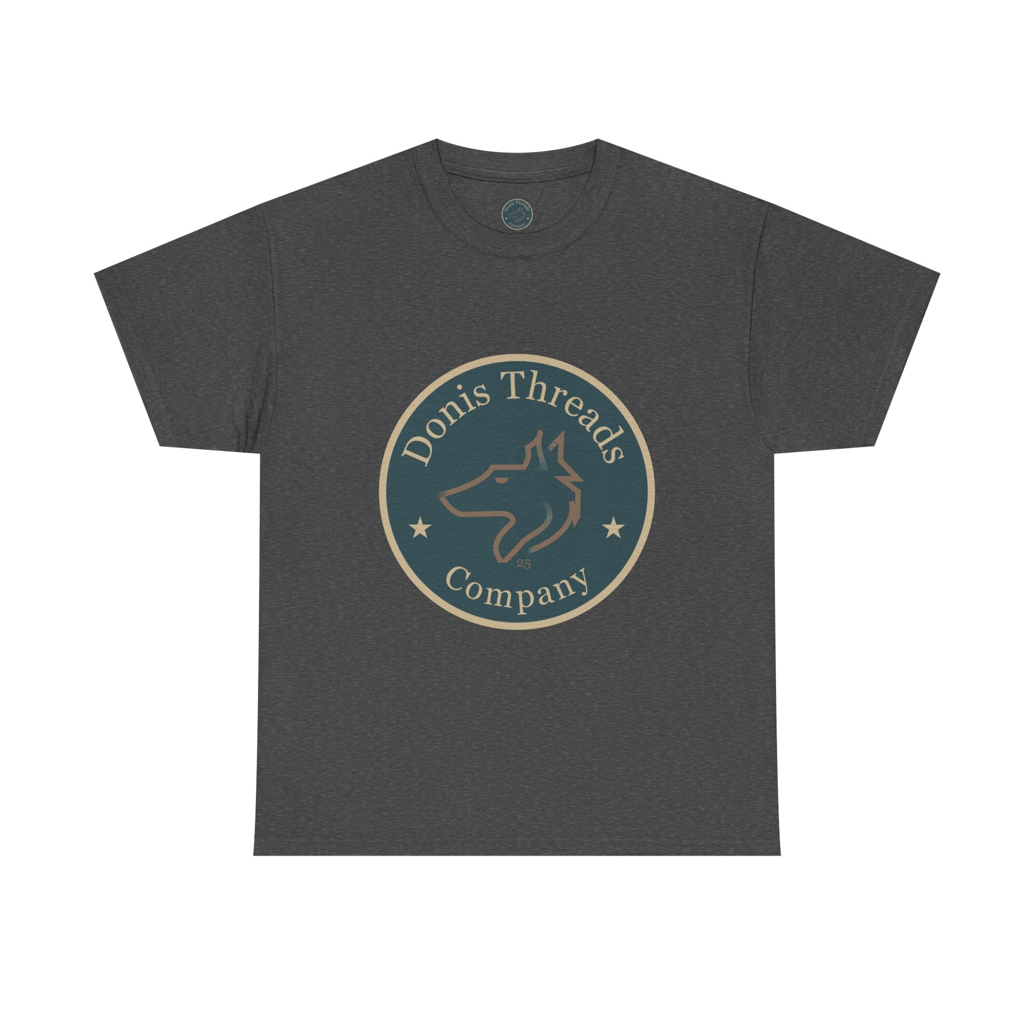 Stylish Unisex Cotton Tee with Donis Threads Logo, Casual Wear, Gift for Wolf logo lovers, Birthday, Summer Fashion, Everyday Comfort