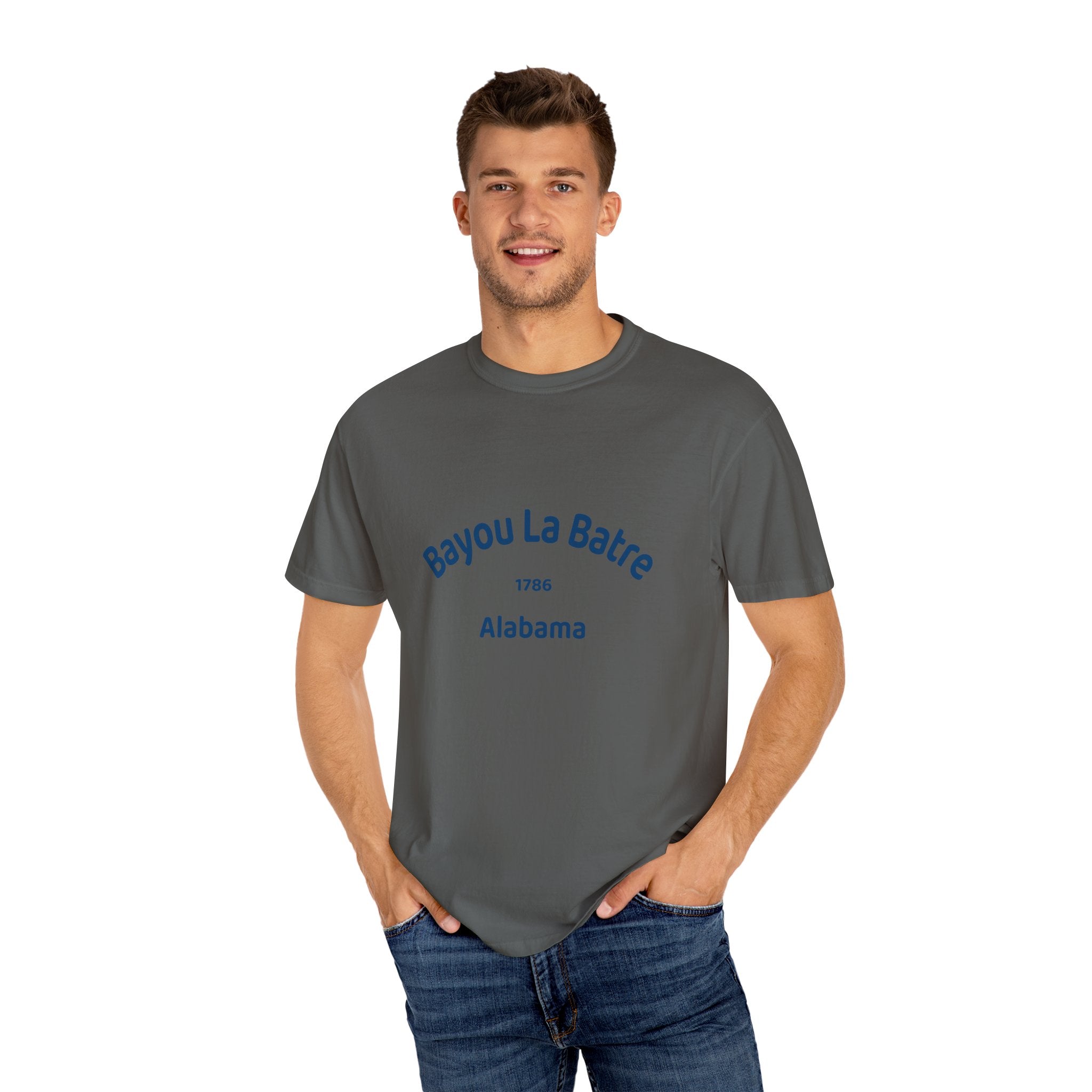 Bayou La Batre T-Shirt, Unisex Garment-Dyed Tee, Coastal Souvenir Shirt, Casual Summer Wear, Gift for Beach Lovers