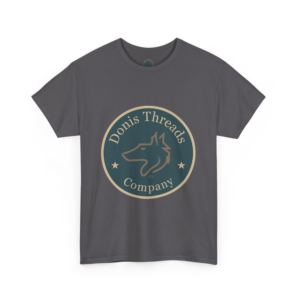 Stylish Unisex Cotton Tee with Donis Threads Logo, Casual Wear, Gift for Wolf logo lovers, Birthday, Summer Fashion, Everyday Comfort