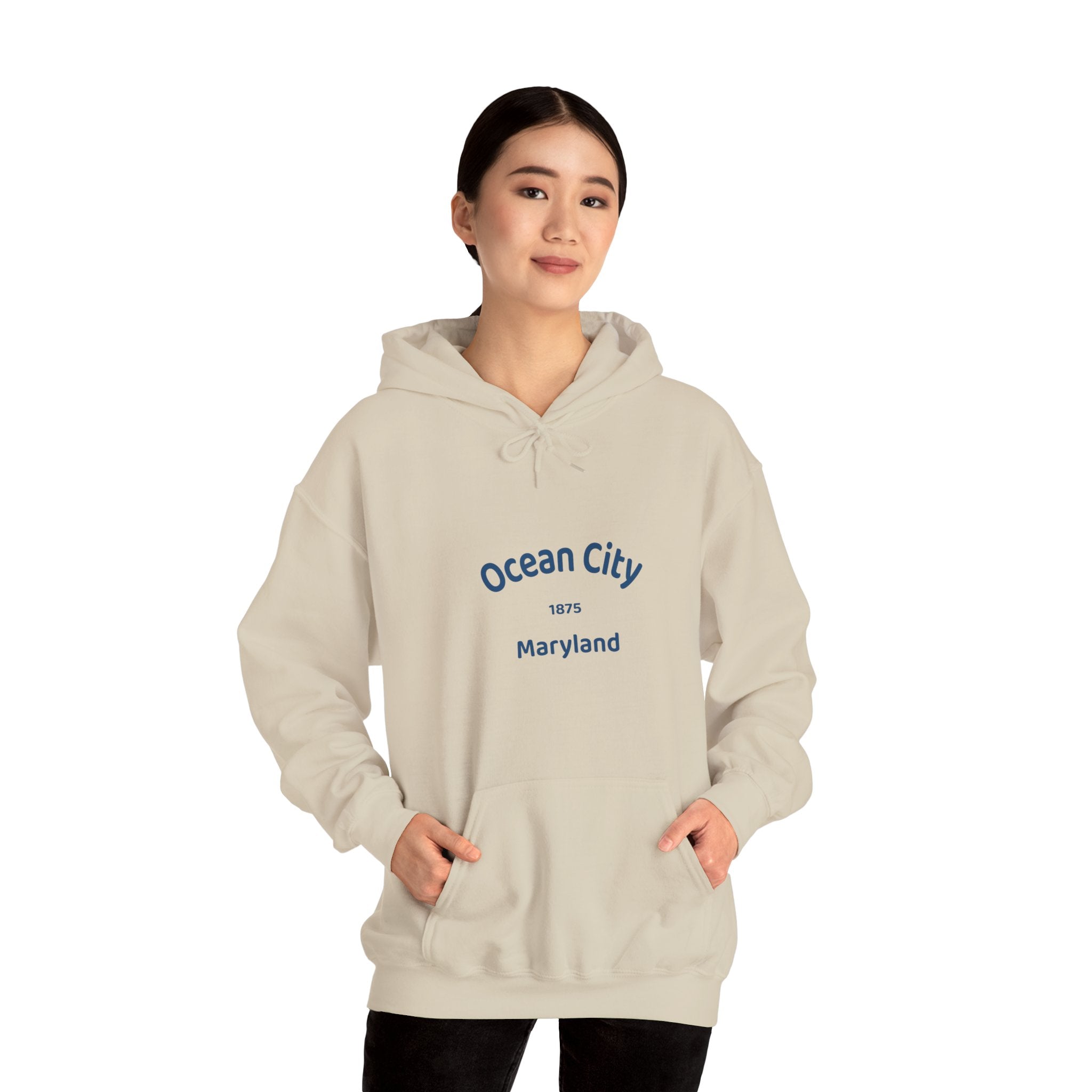 Ocean City Unisex Heavy Blend Hoodie | Cozy Sweatshirt for Beach Lovers | Birthday Gift, Travel Souvenir, Casual Wear